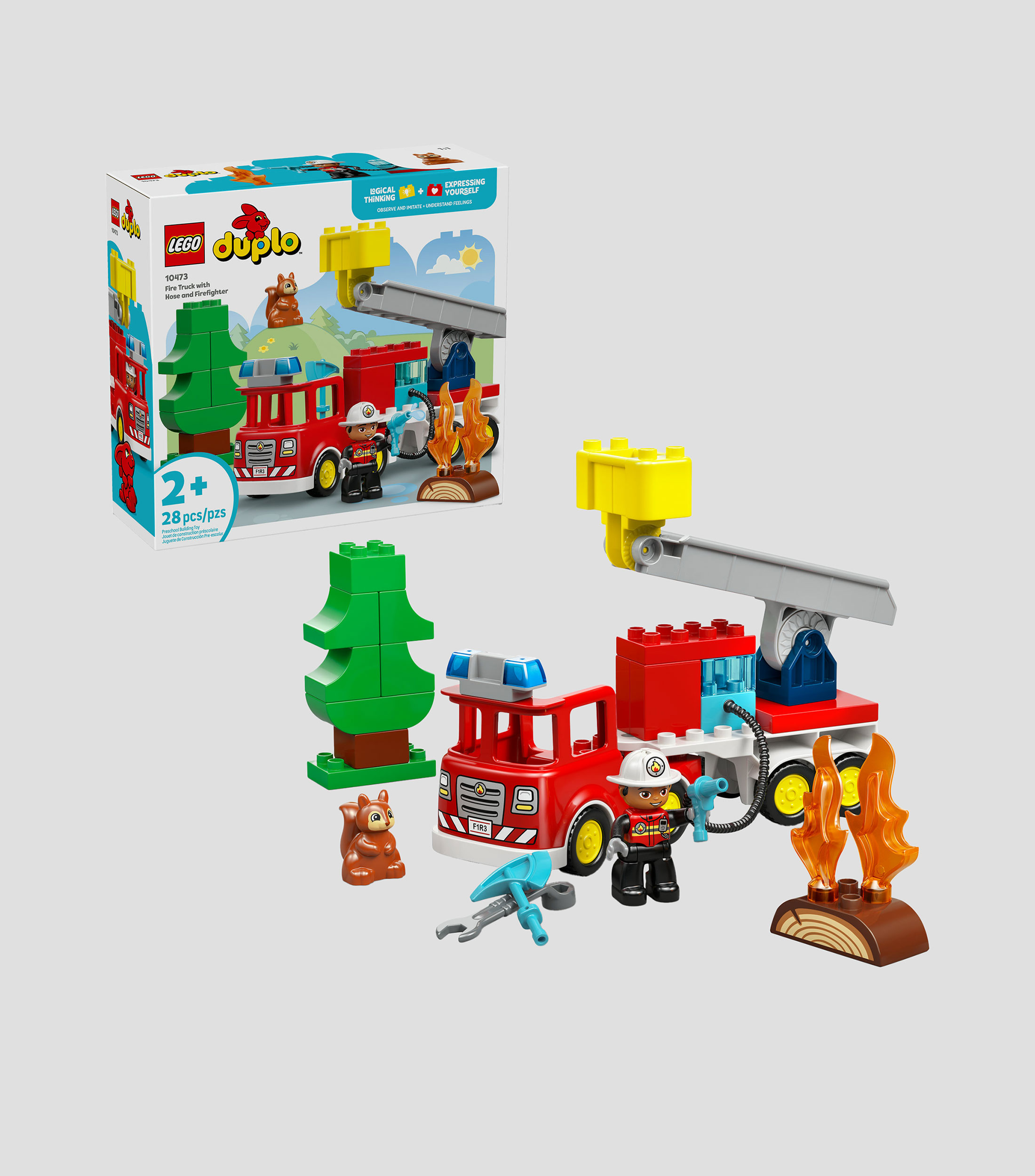 Lego Duplo Camión de Bomberos con Manguera y Bomberos