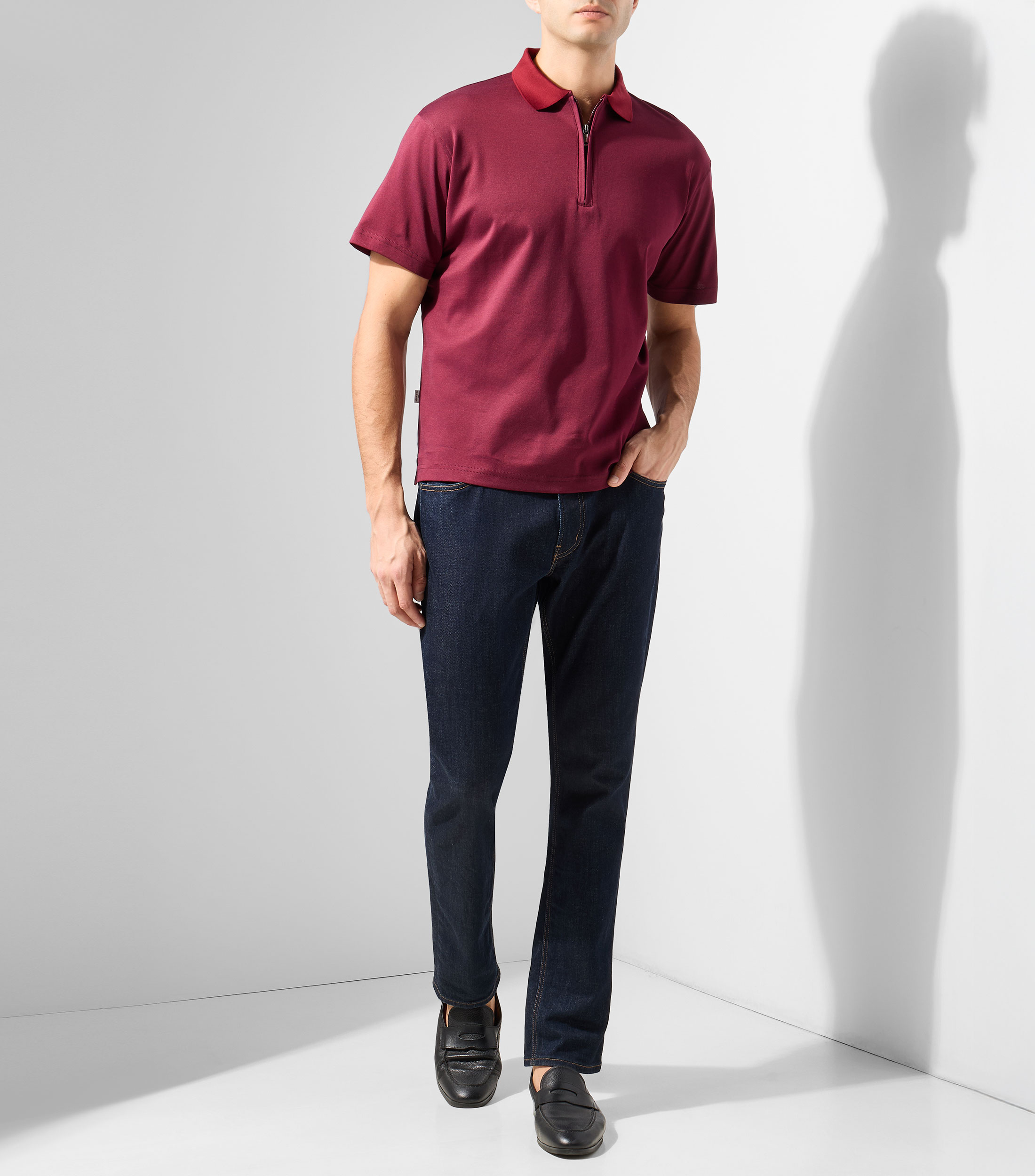 Playera polo manga corta lisa Hombre
