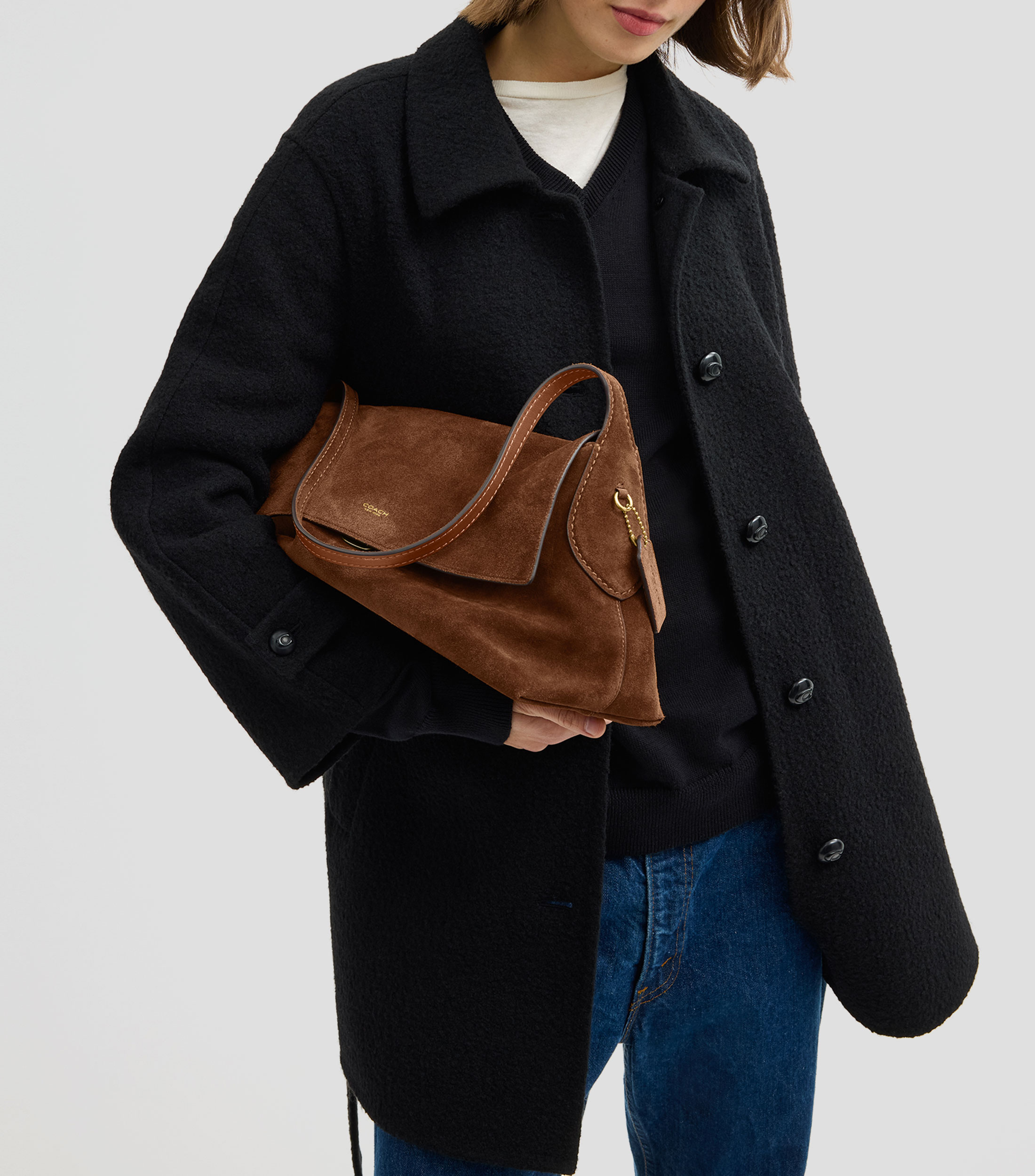 Bolsa Shoulder en Suede Mujer