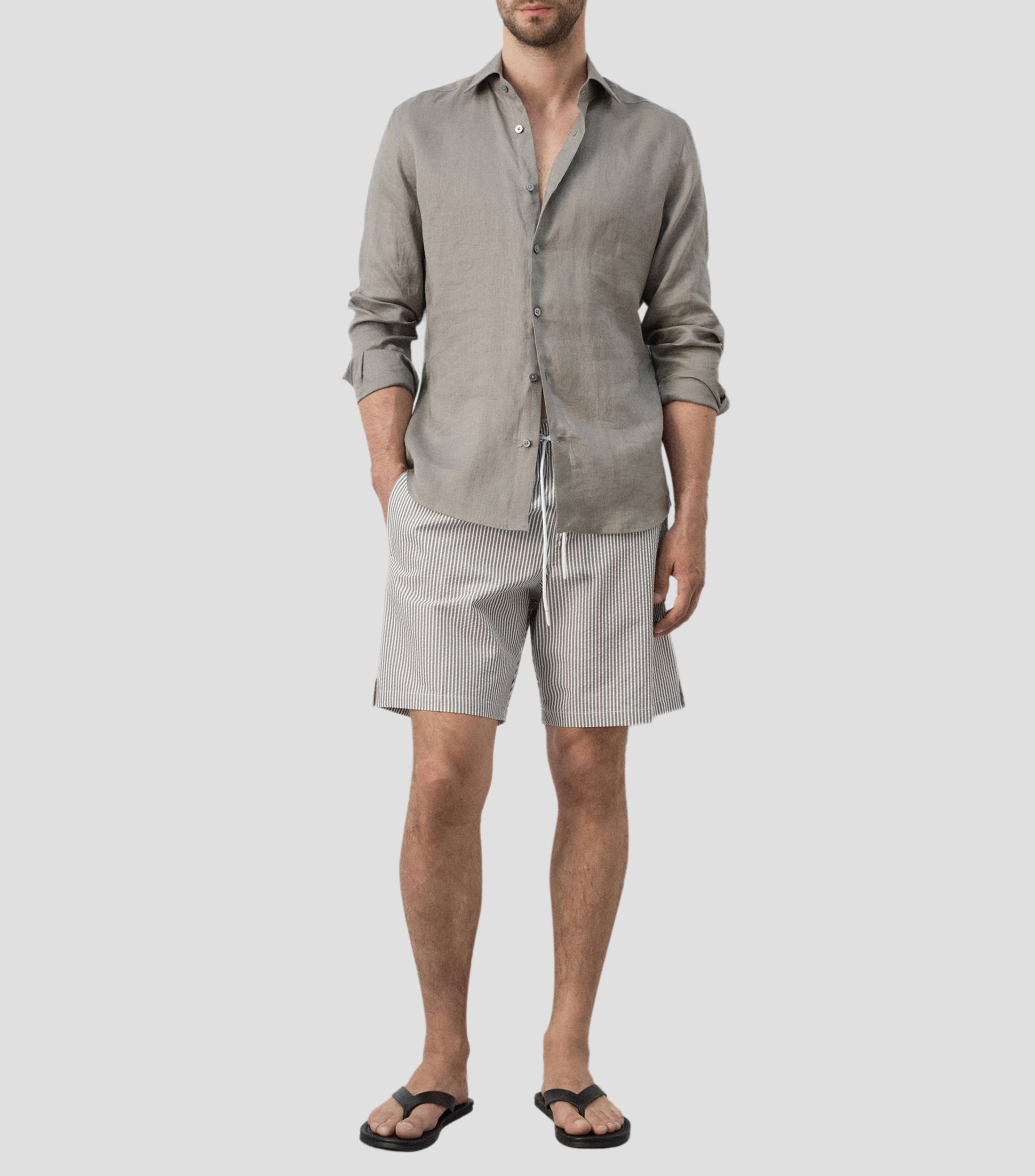 Traje de Baño largo con rayas Hombre