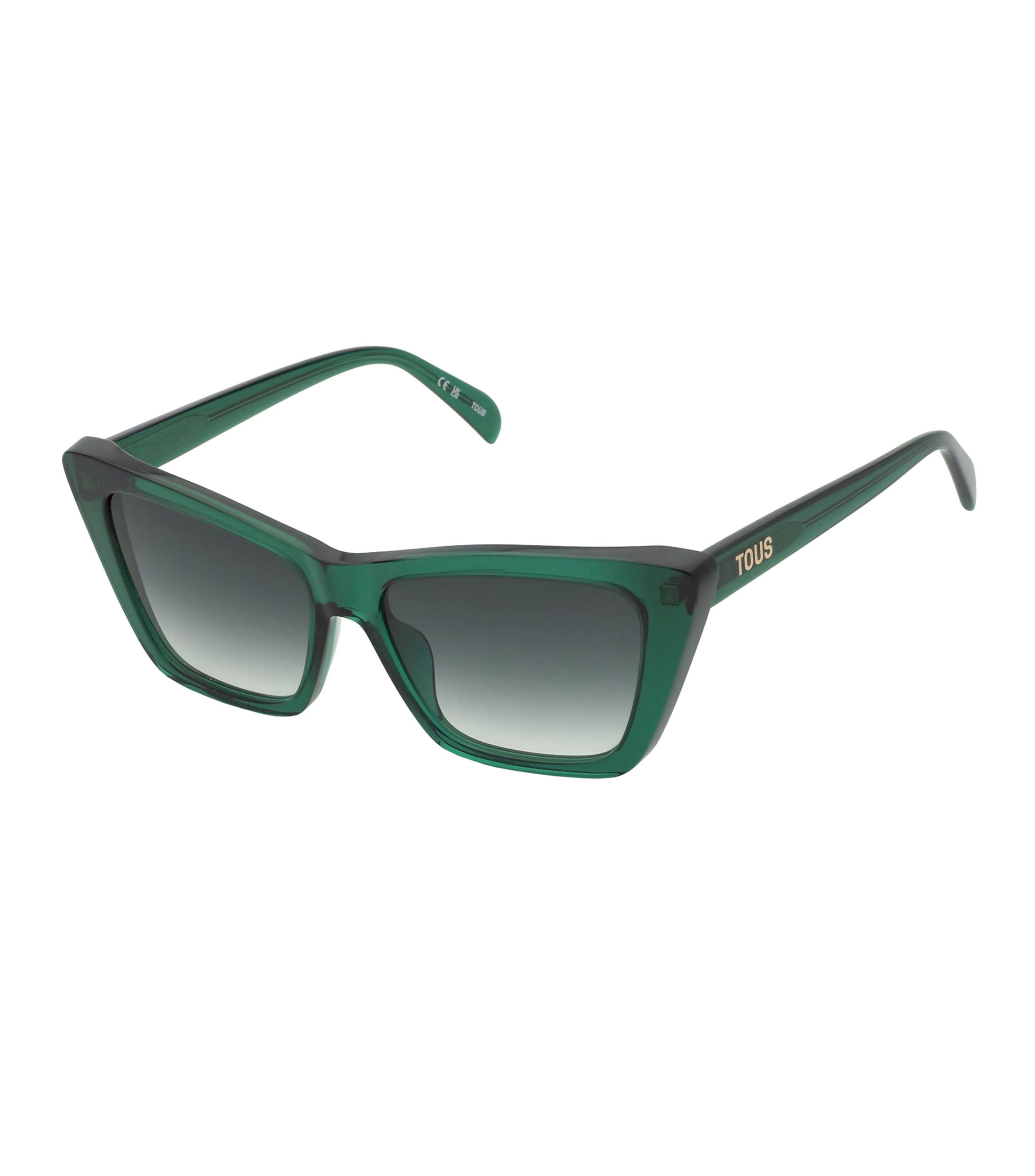 Lentes de sol cuadrados Verde Mujer
