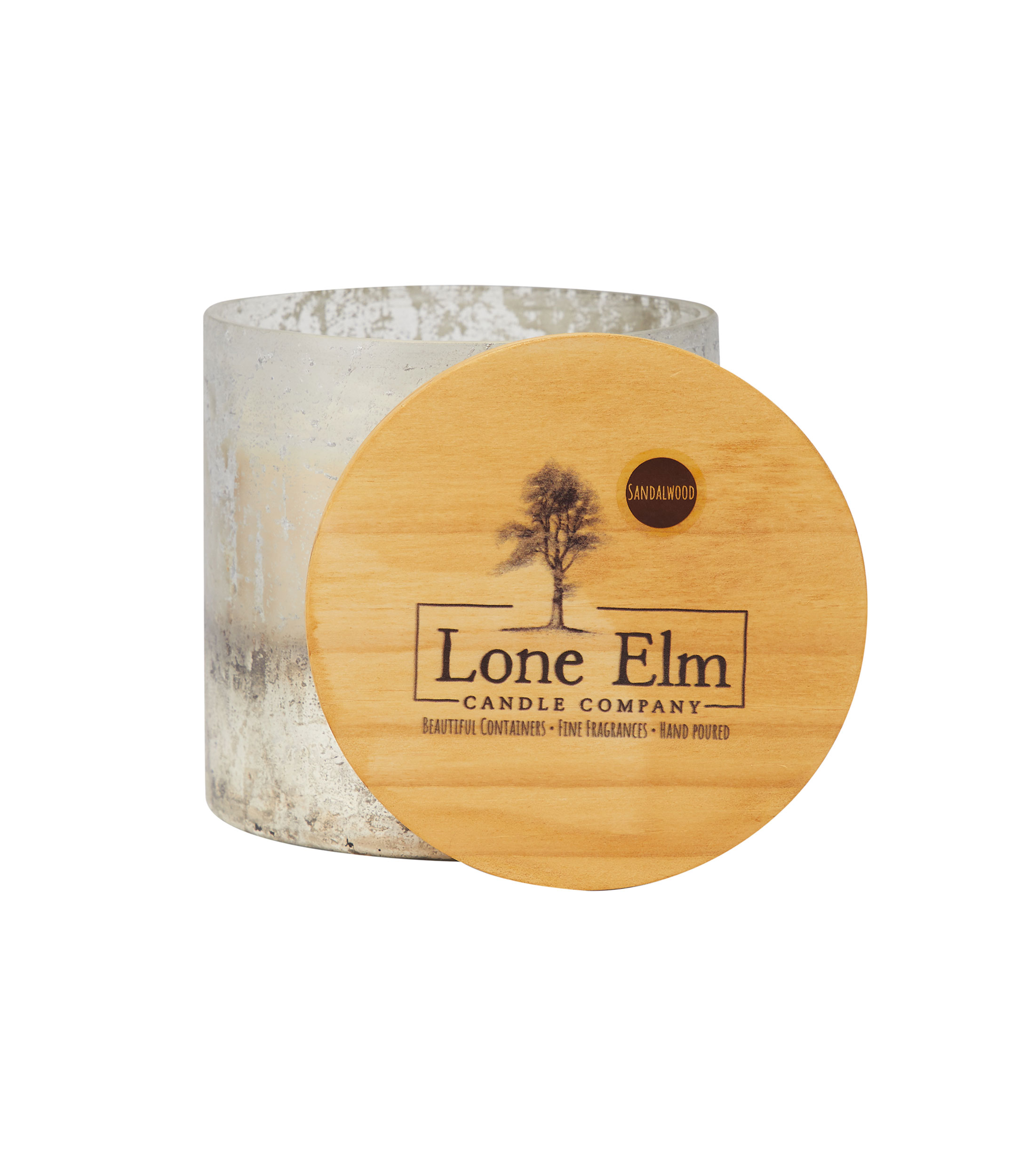 Vela aromatica Sandalwood con tapa de madera