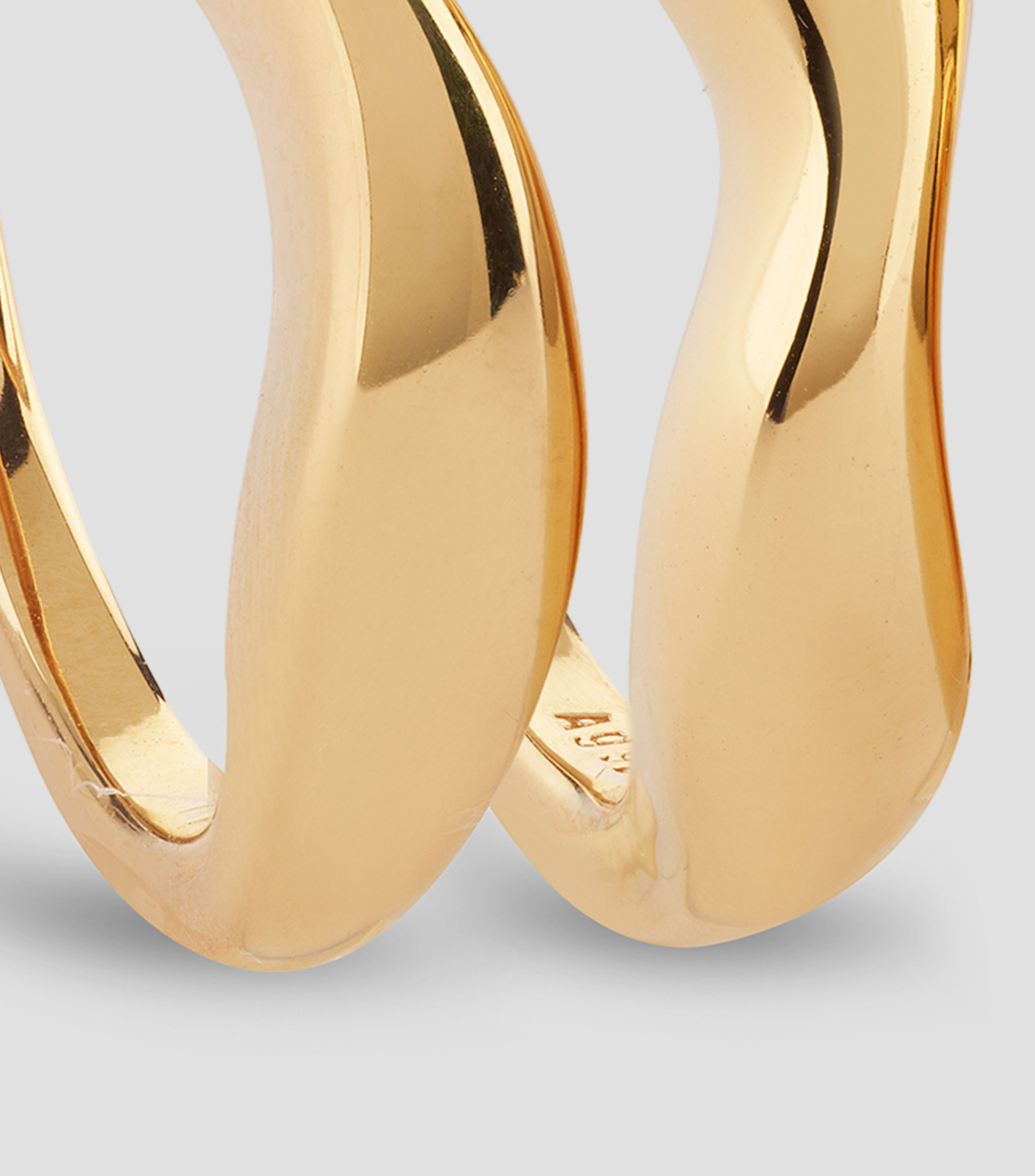 Anillo doble en plata .925 Fluid Mujer