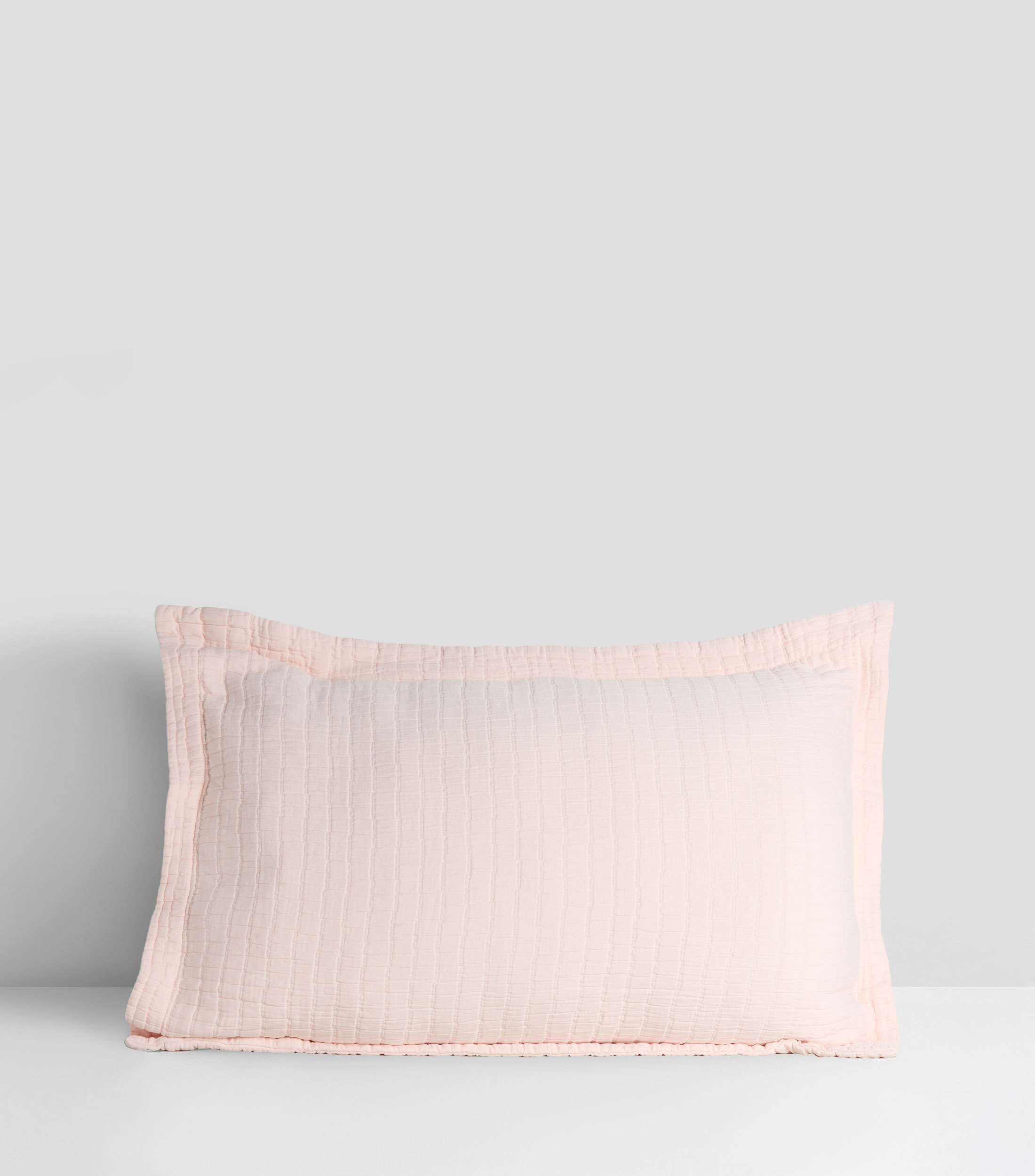 Funda para almohada Estándar en algodón Minimal rosa