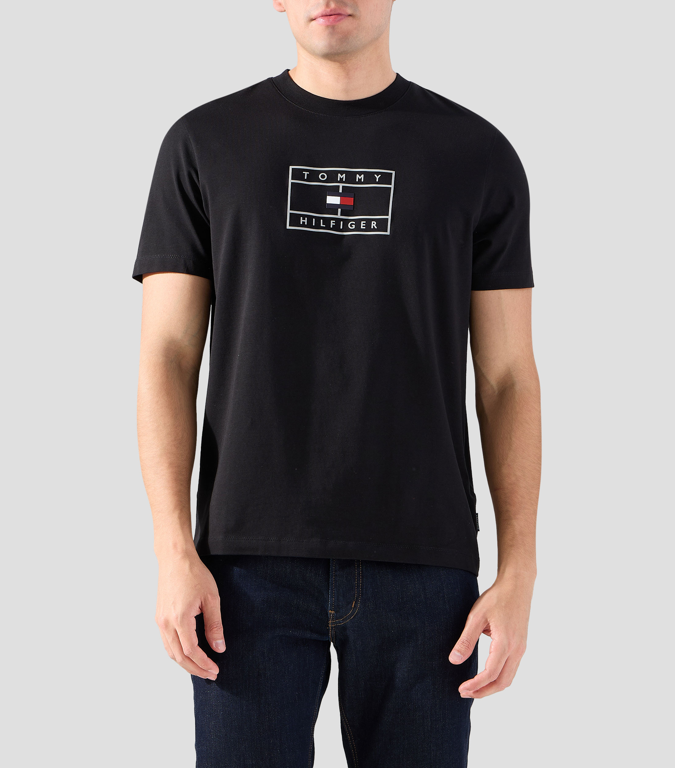 Playera cuello redondo manga corta estampada Hombre