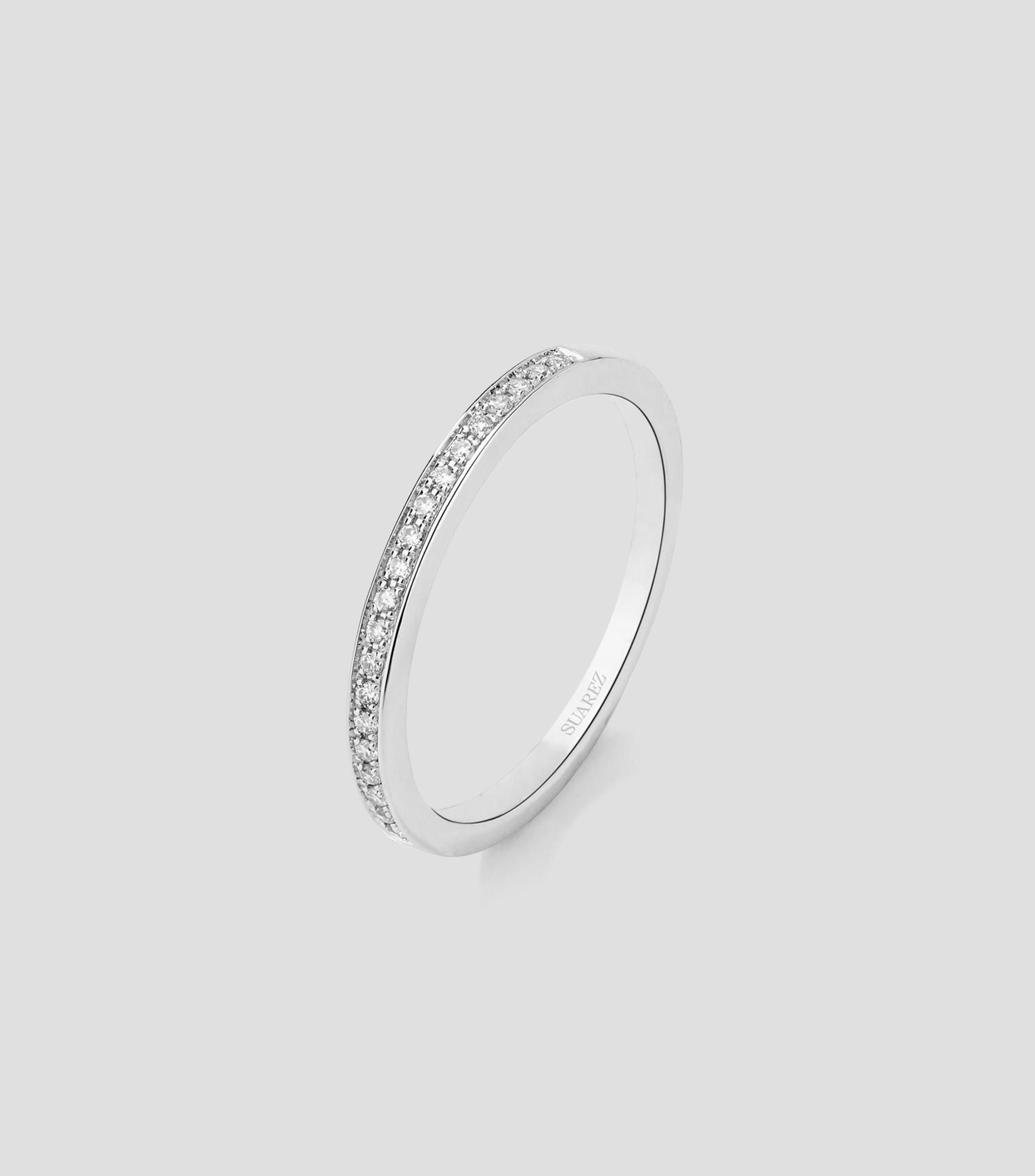 Anillo de compromiso en Oro blanco con Diamante Mujer