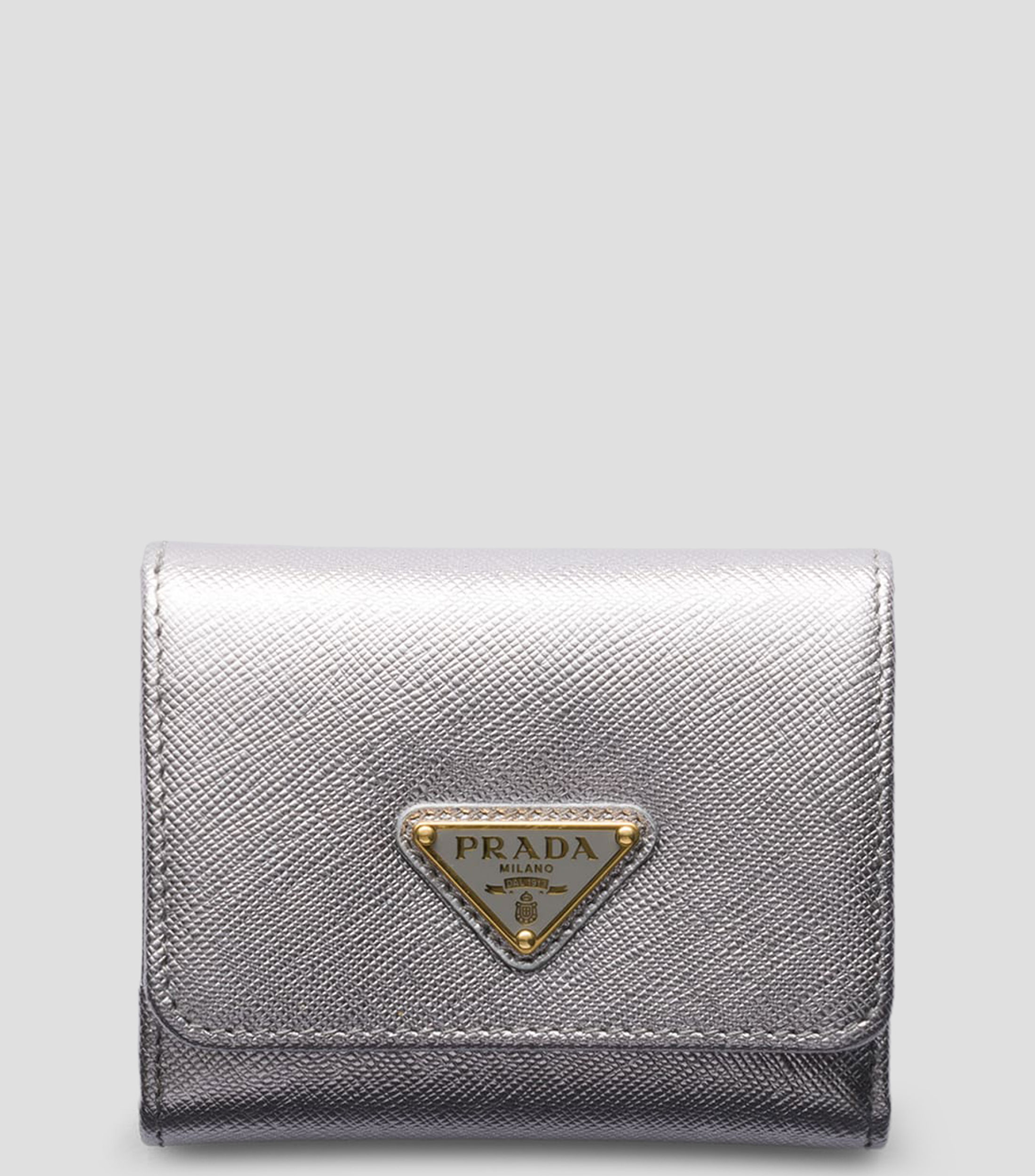 Cartera en piel lisa pequeña Mujer