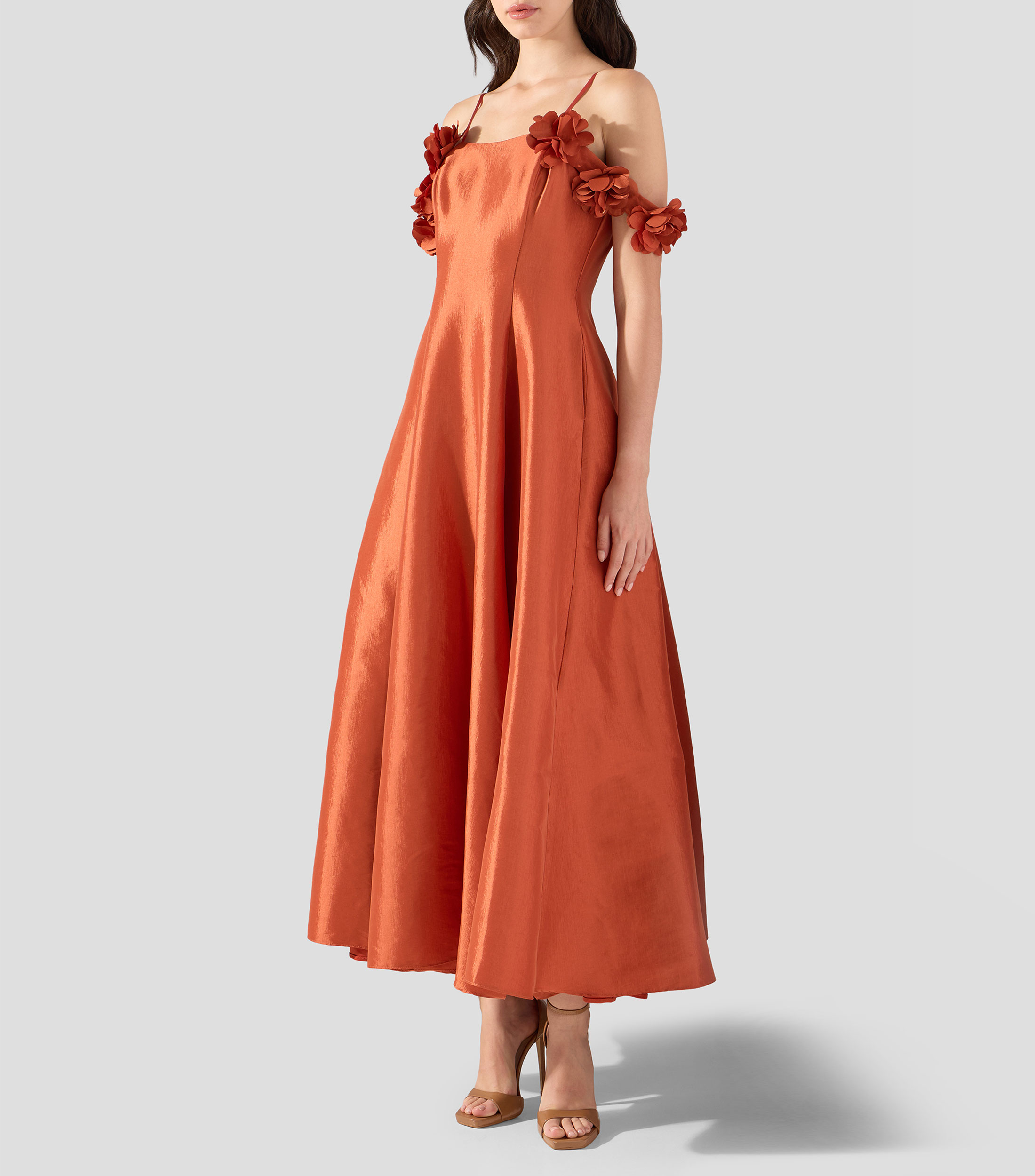 Vestido de fiesta largo liso Mujer