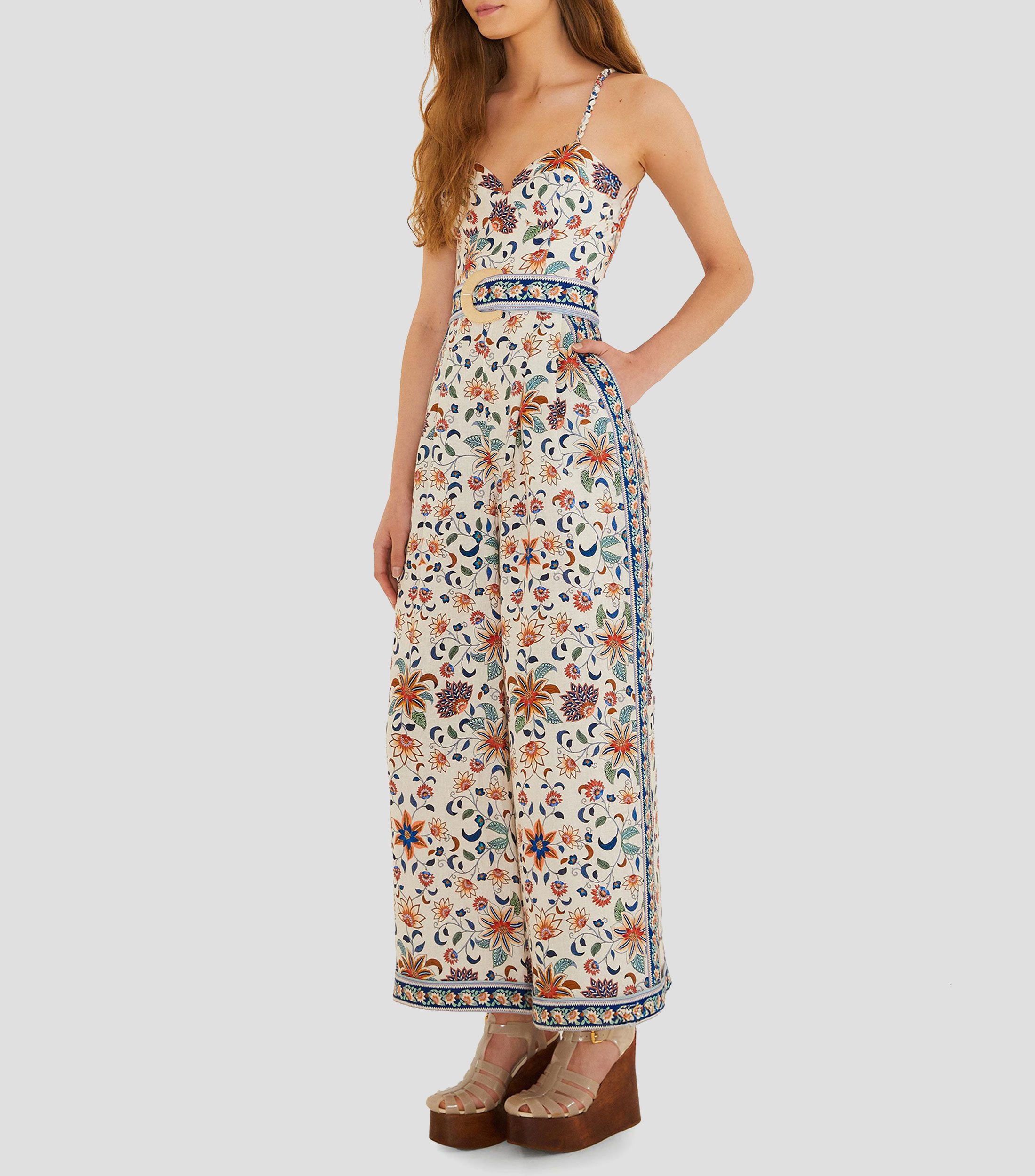 Jumpsuit de corte recto Floral Delhi Mujer