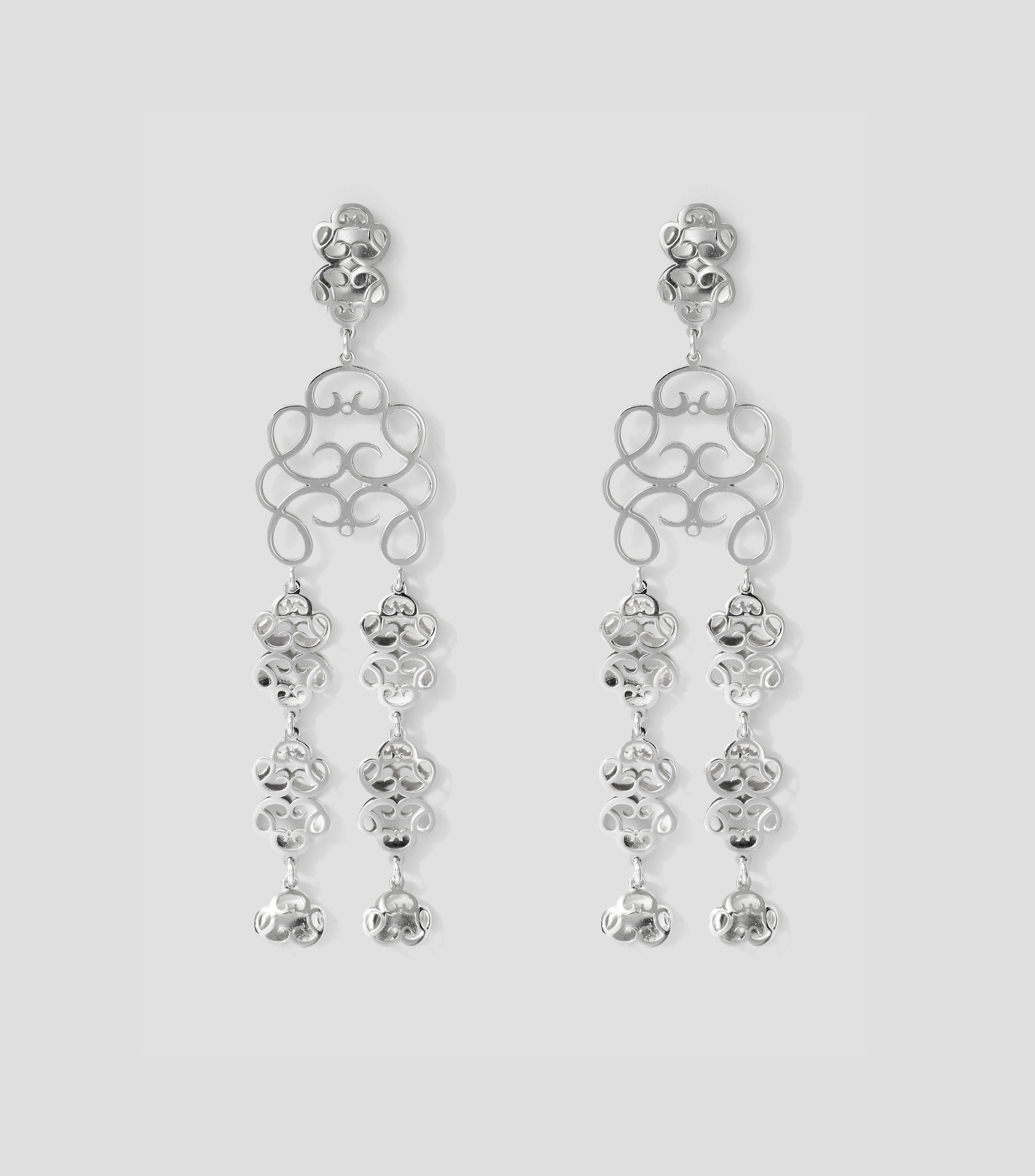 Pendientes en plata .925 Símbolo Real Mujer
