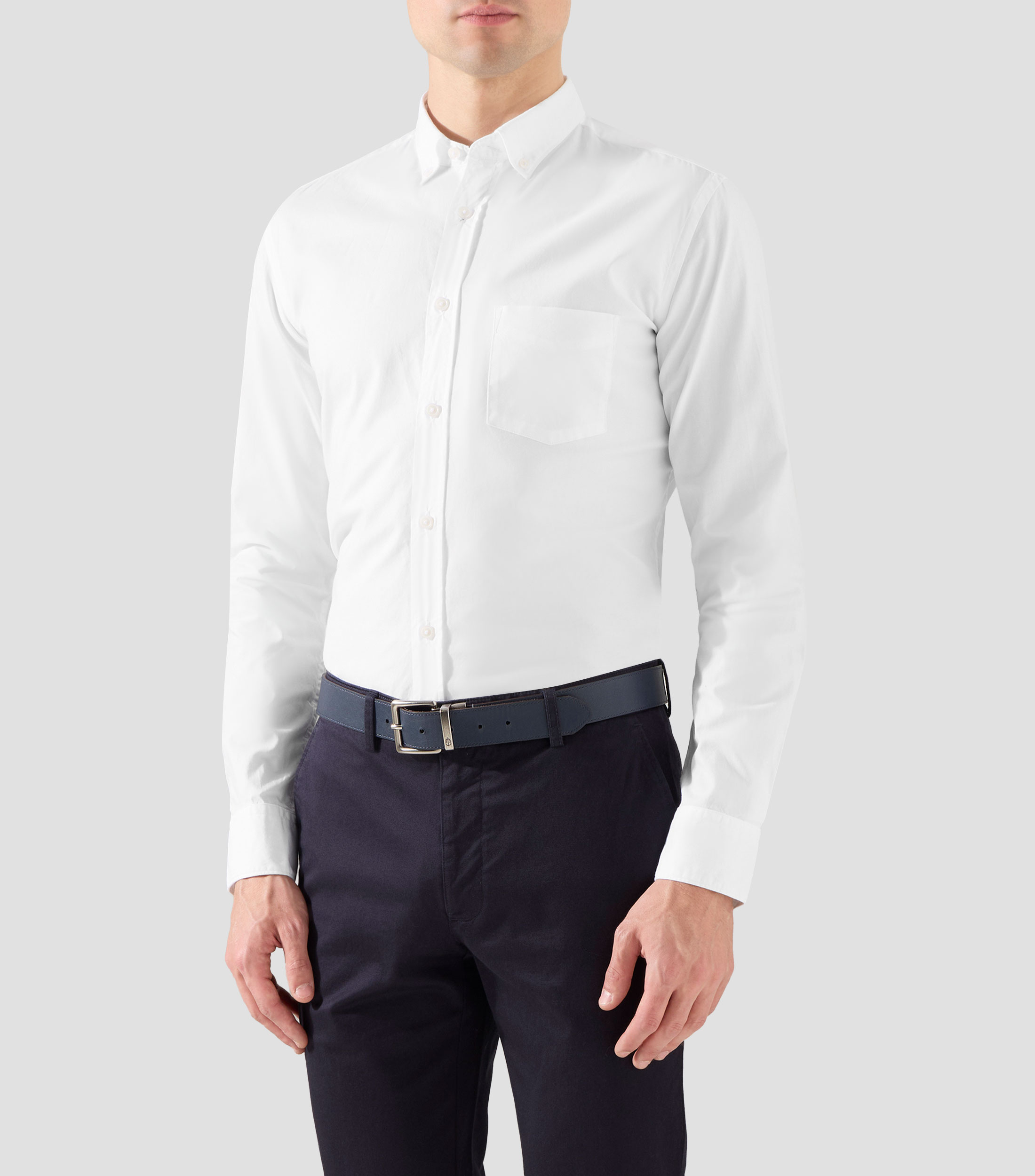 Camisa lisa de manga larga Hombre