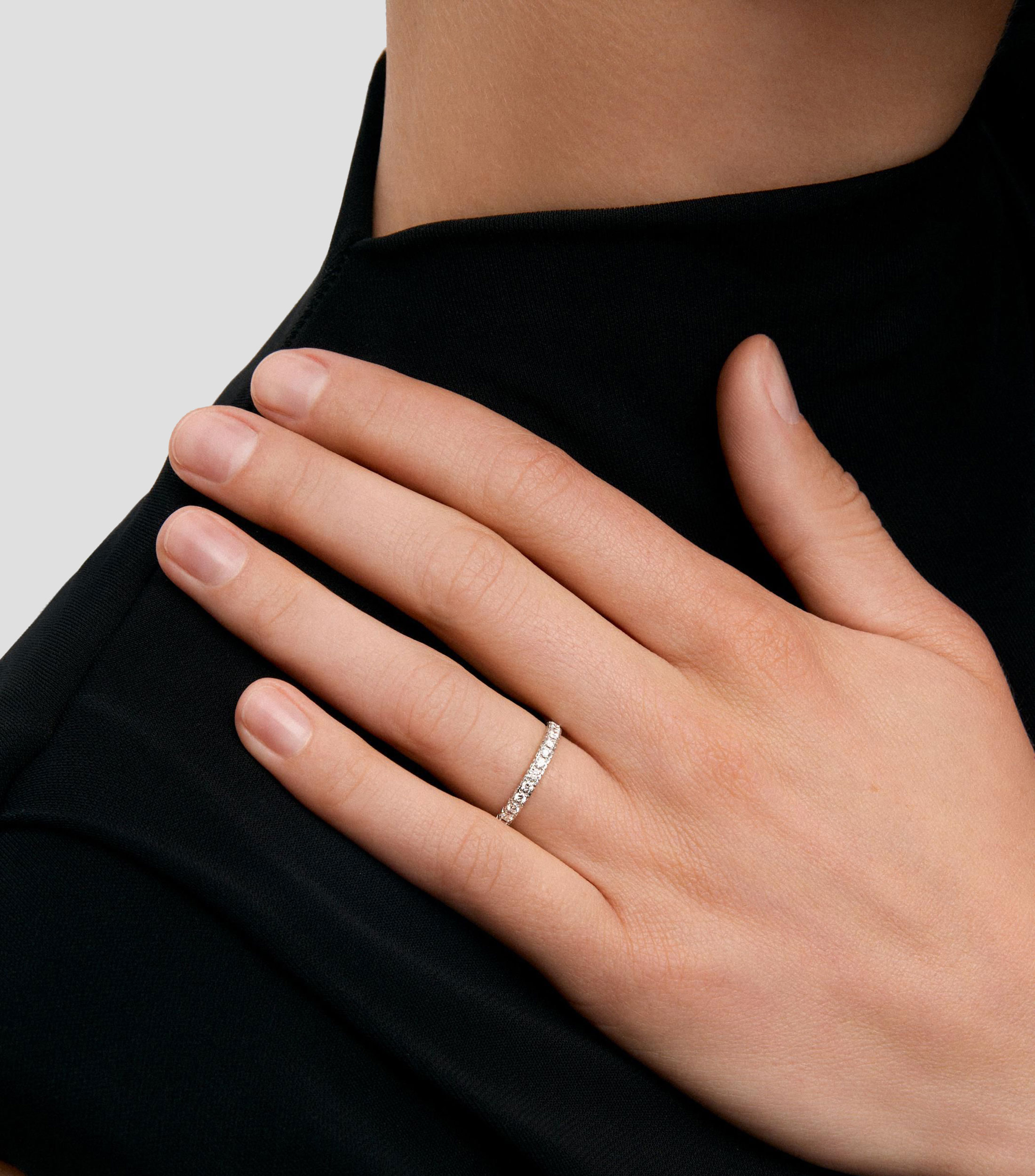 Anillo en Oro blanco de 18 Kilates Mujer