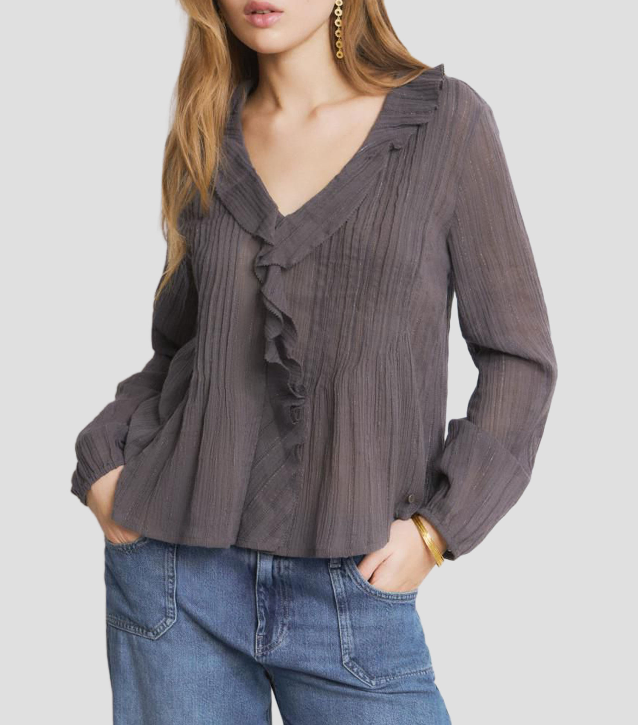 Blusa fantasía manga larga Mujer