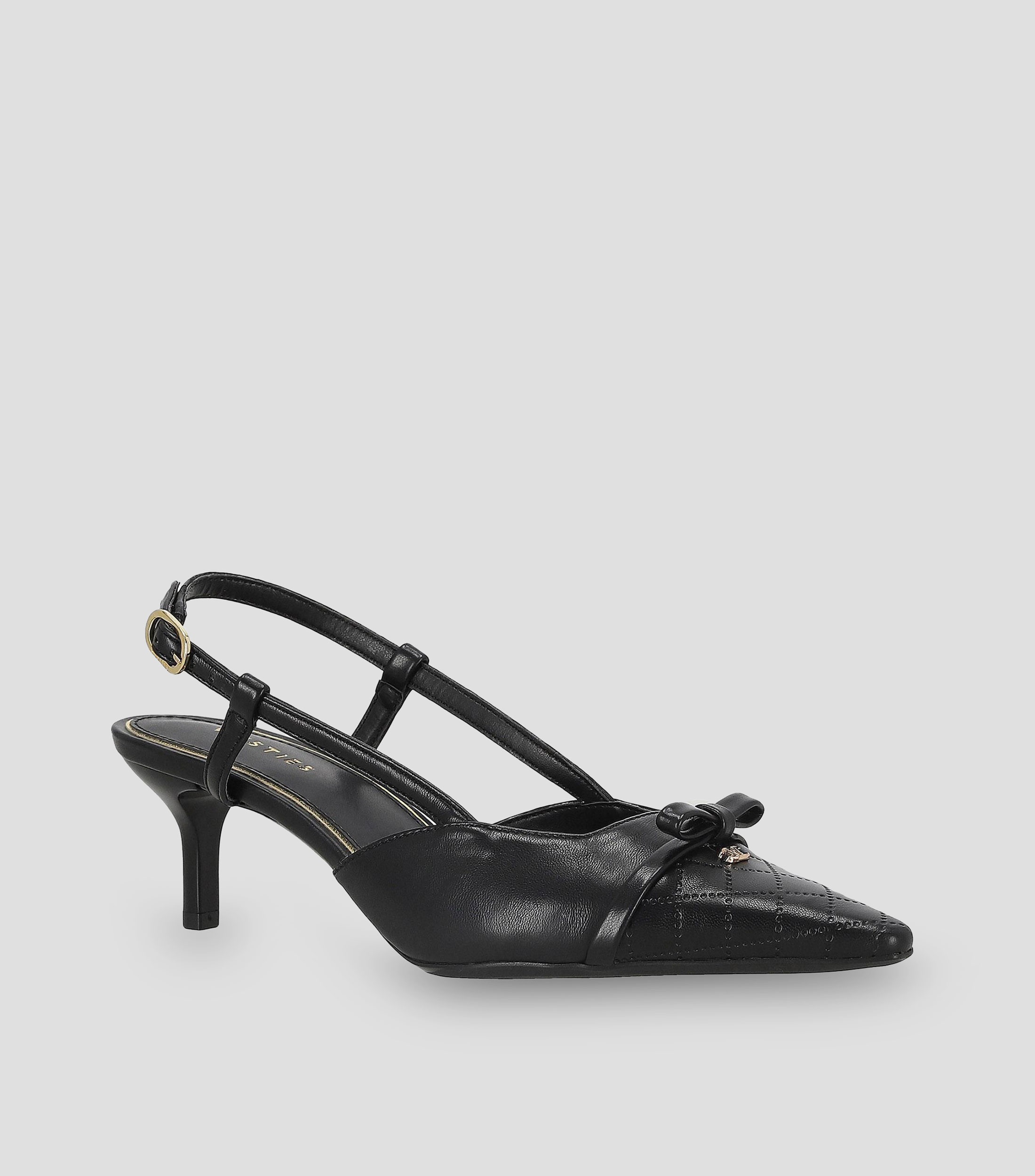 Zapatillas con tacón bajo de aguja Mujer