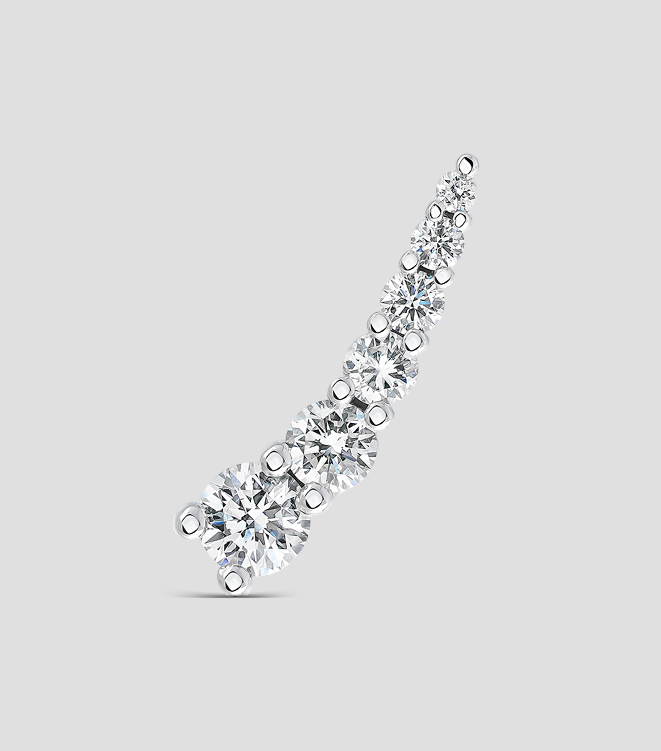 Pendientes en oro blanco 18 Kilates con diamantes Mujer
