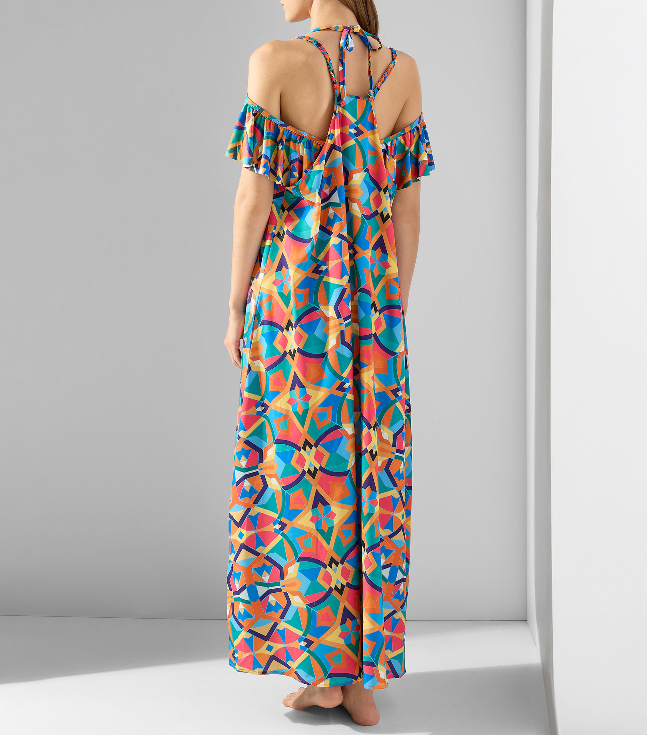 Vestido largo estampado Mujer