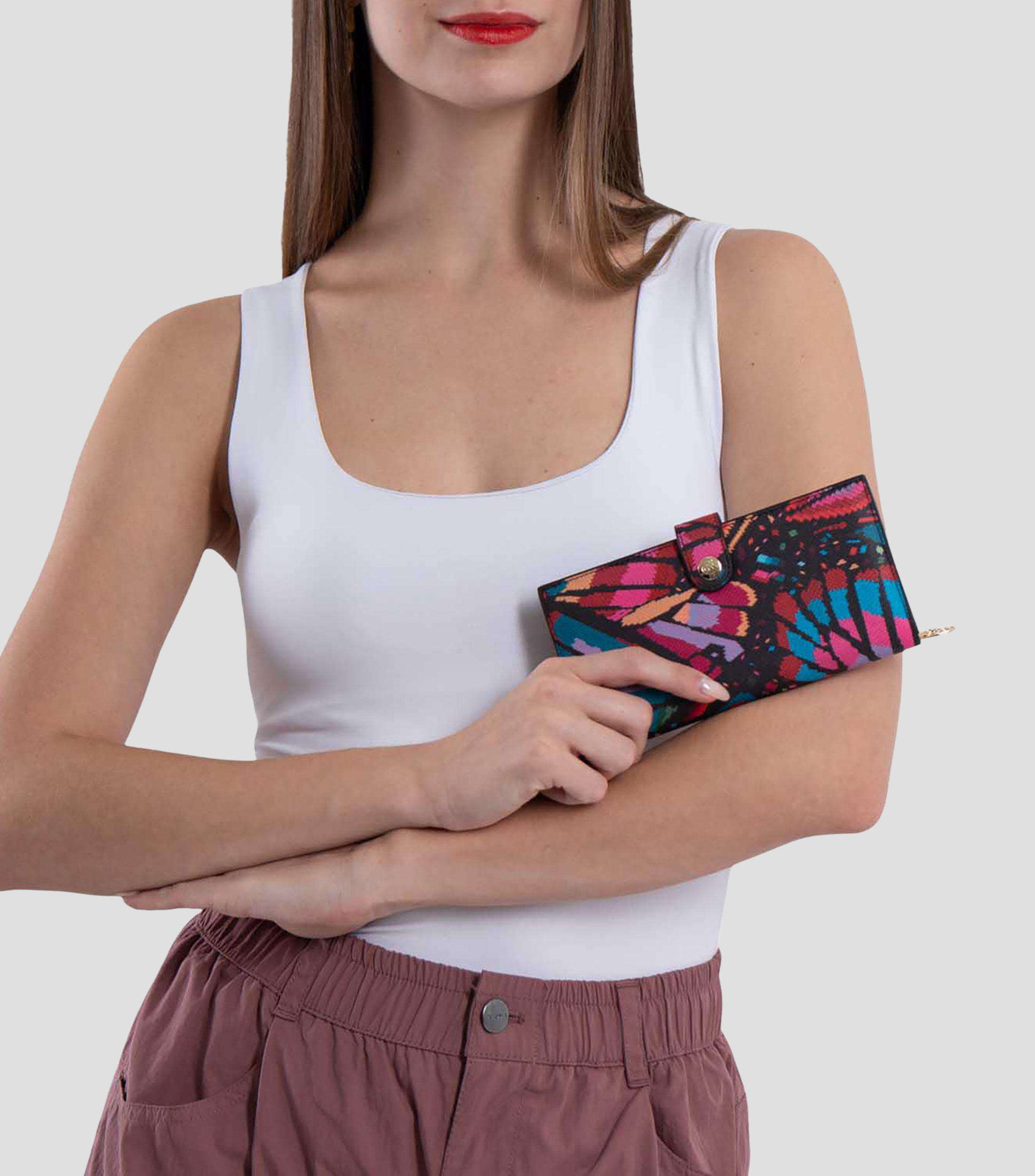 Cartera multicolor Mariposa estampada Mujer