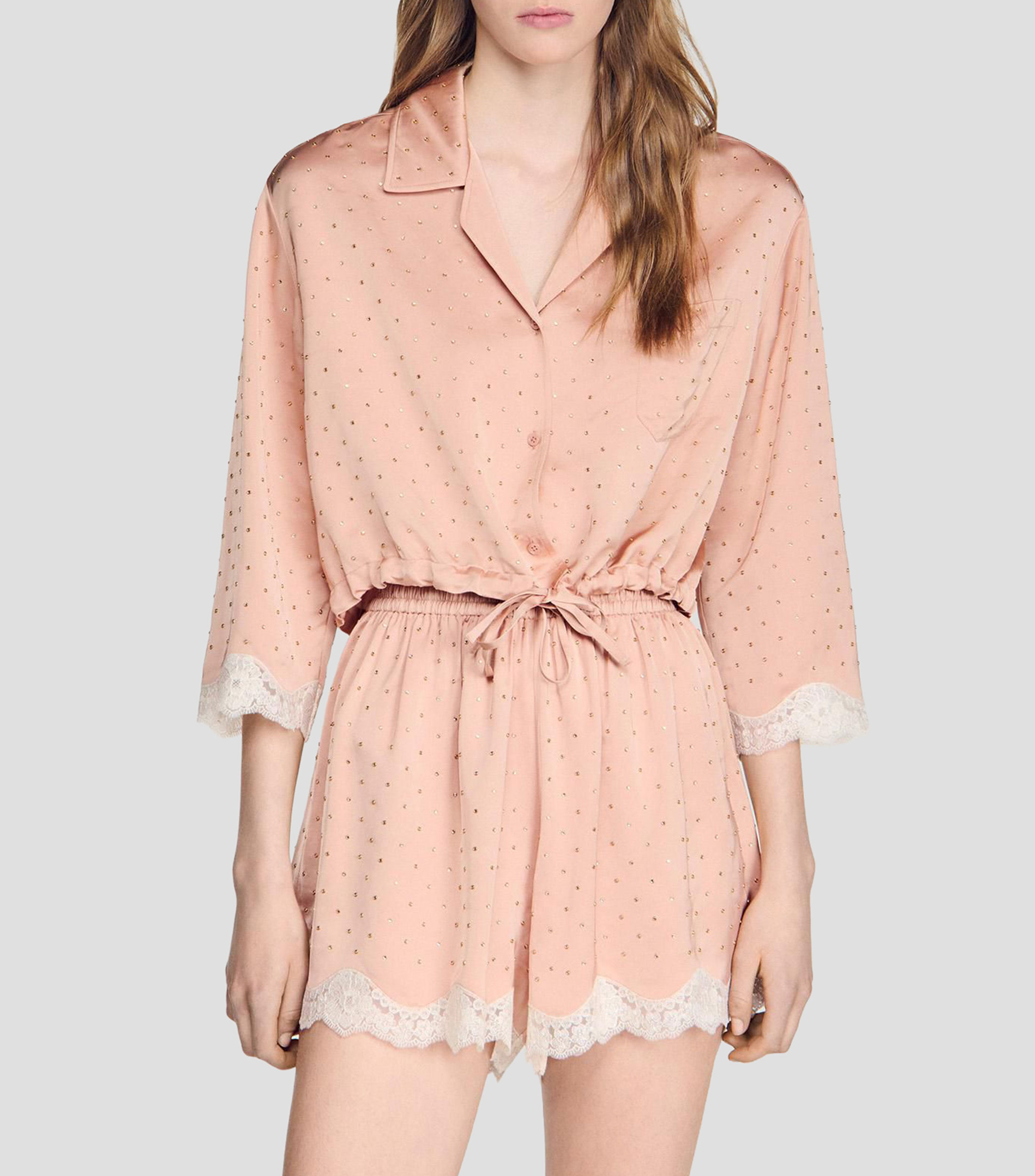 Camisa liso manga 3/4 Mujer