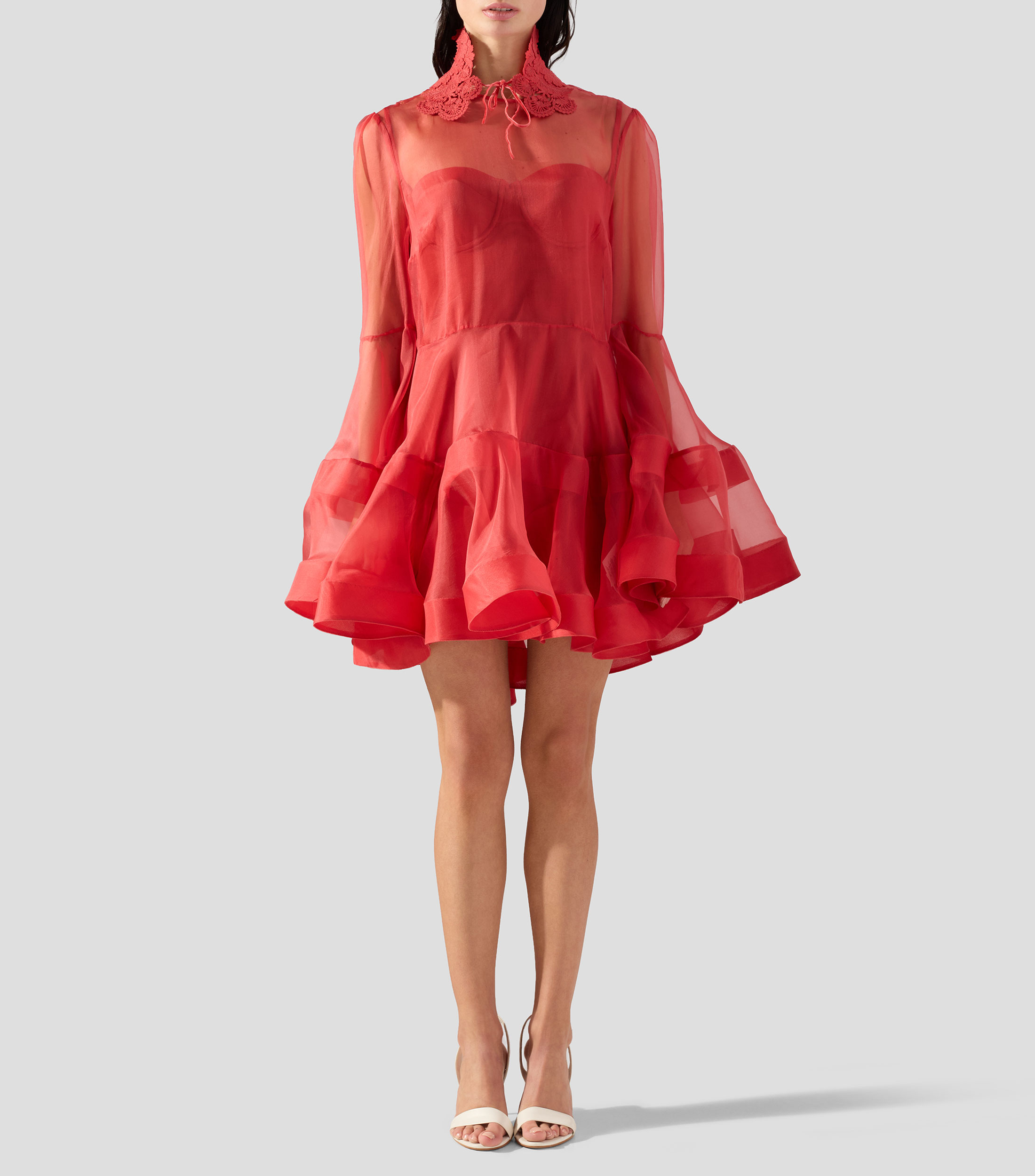 Vestido mini con manga larga liso Rabellion Lantern Mujer