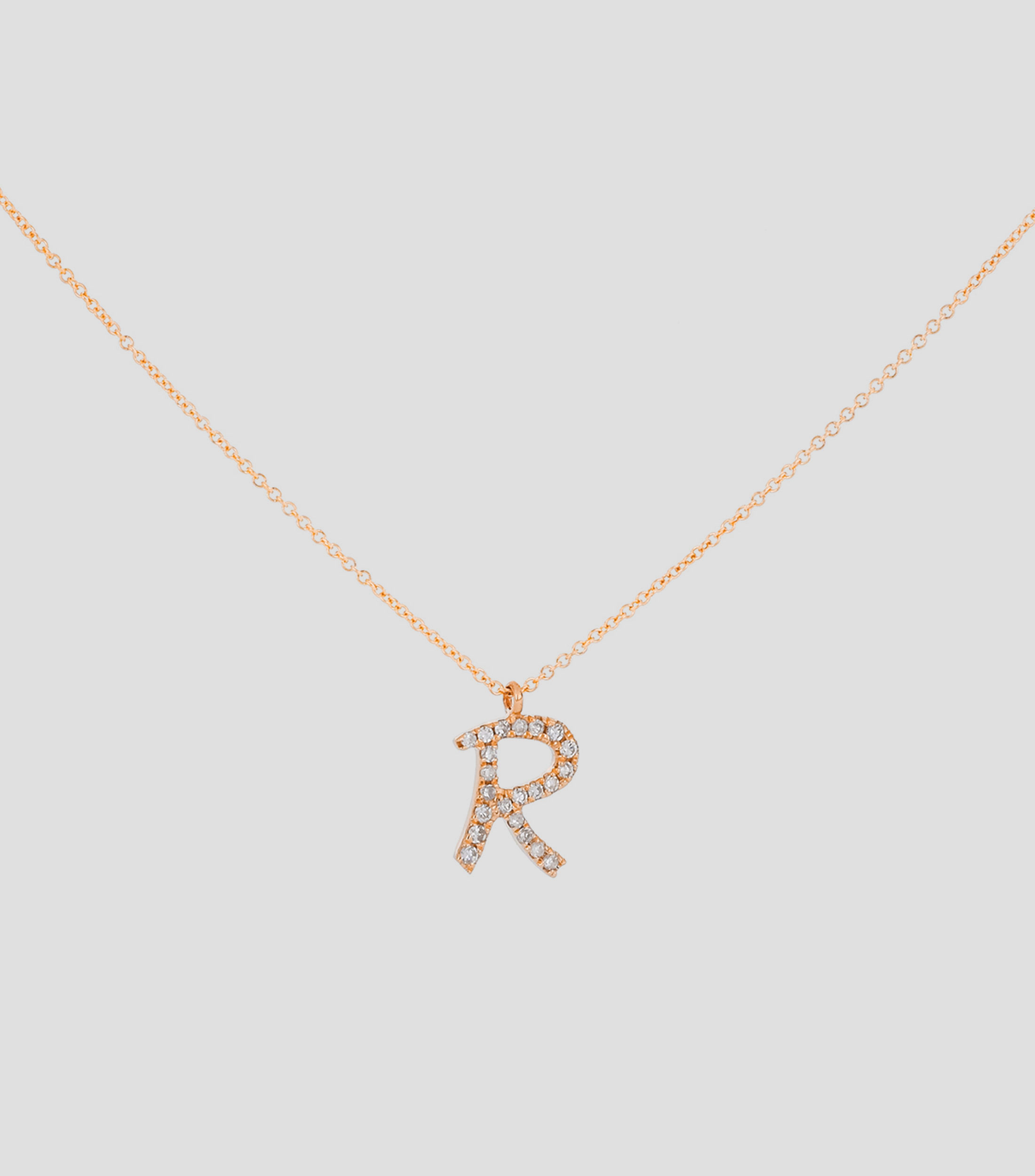 Dije en Oro rosa 14 Kilates con diamantes Mujer