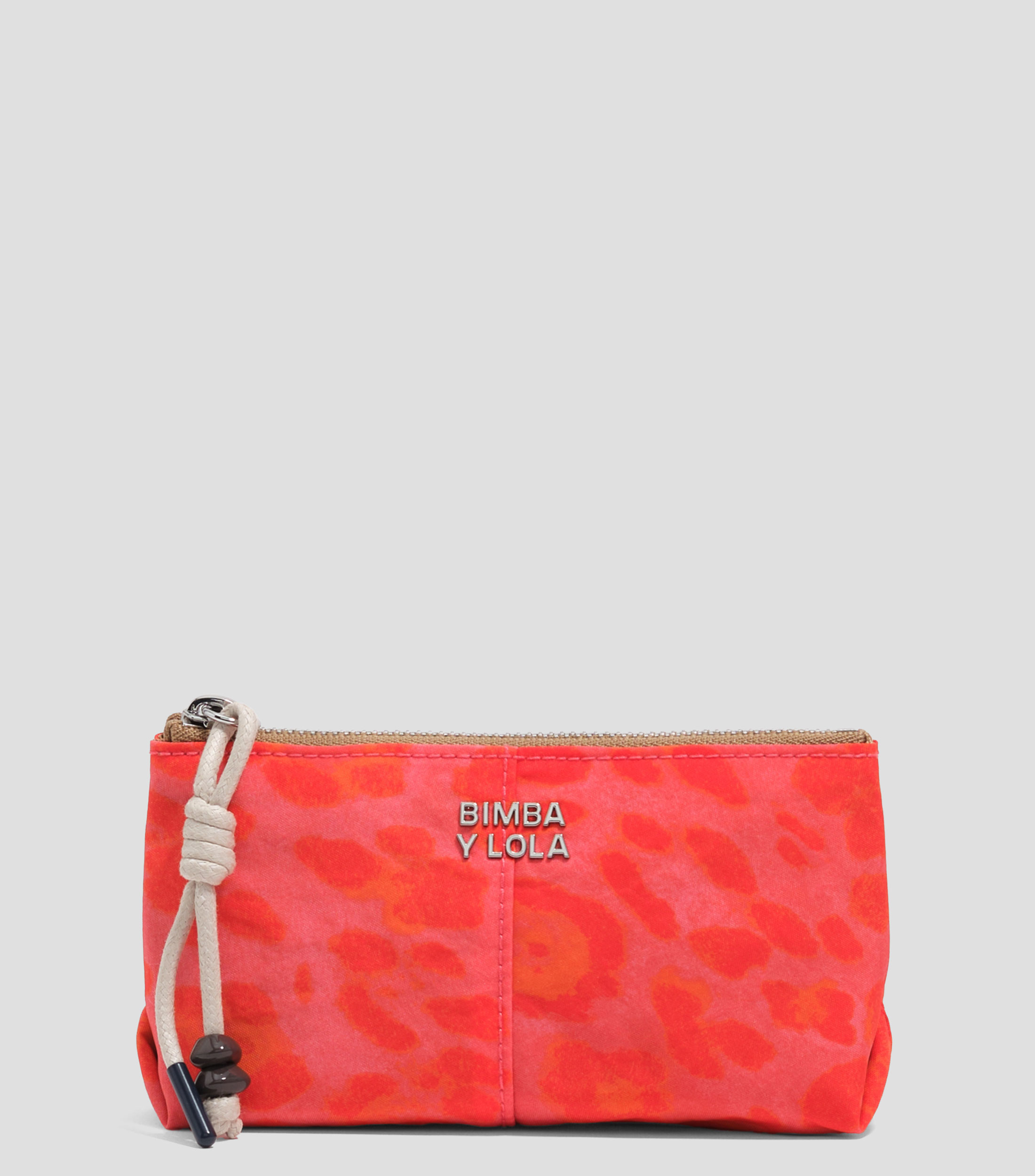 Monedero nylon leopardo rosa Mujer