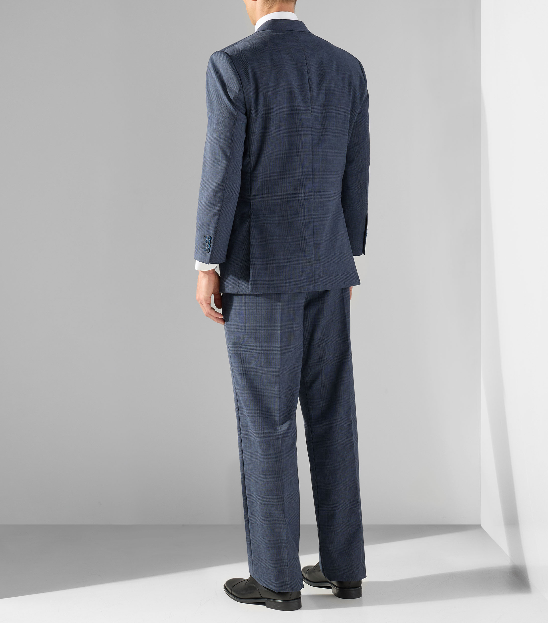 Traje de corte regular con microdiseño Hombre