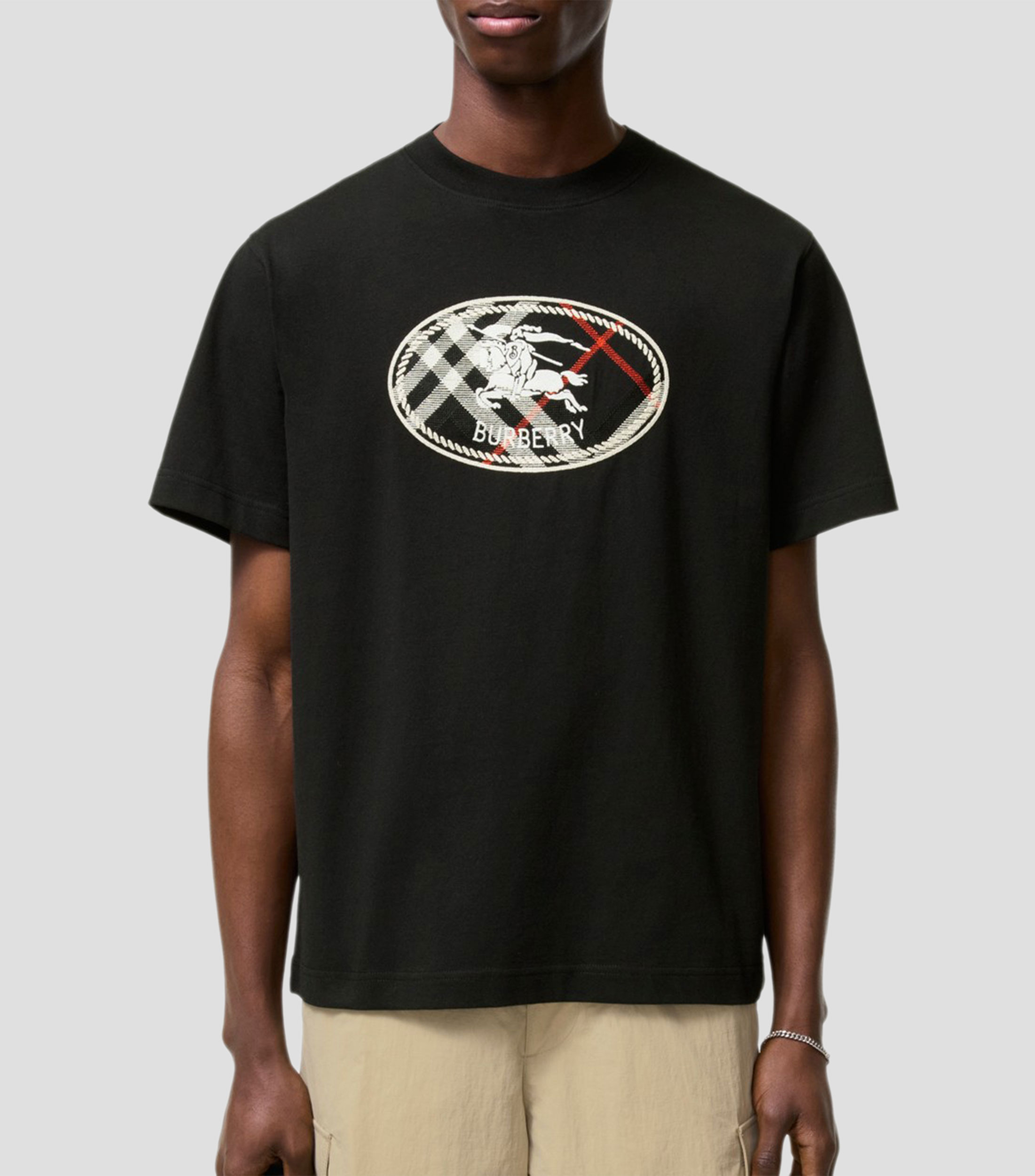 Playera cuello redondo manga corta estampada Hombre