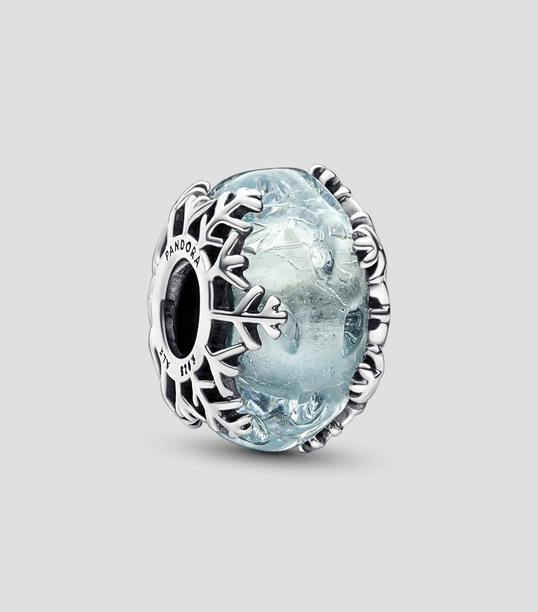 Charm Copo de nieve en plata Winter Blue Mujer