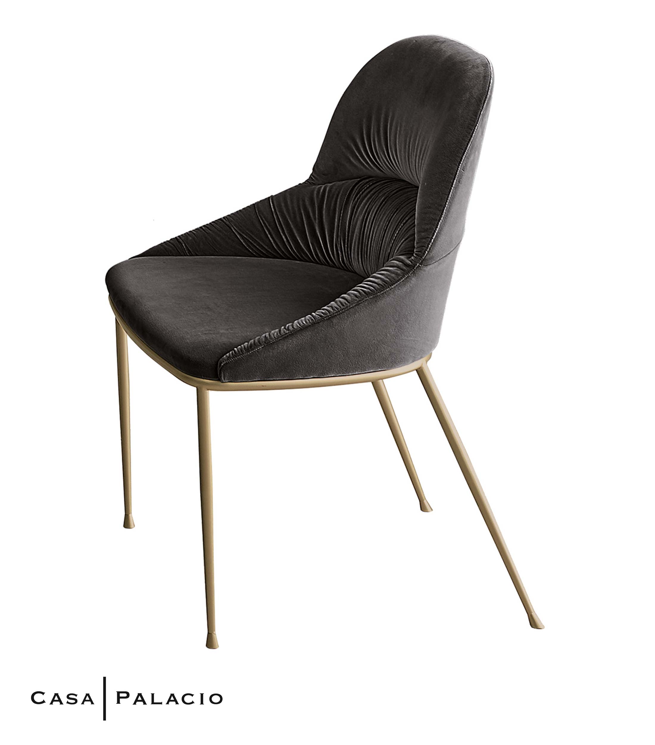 Silla Queen en acero Antracita