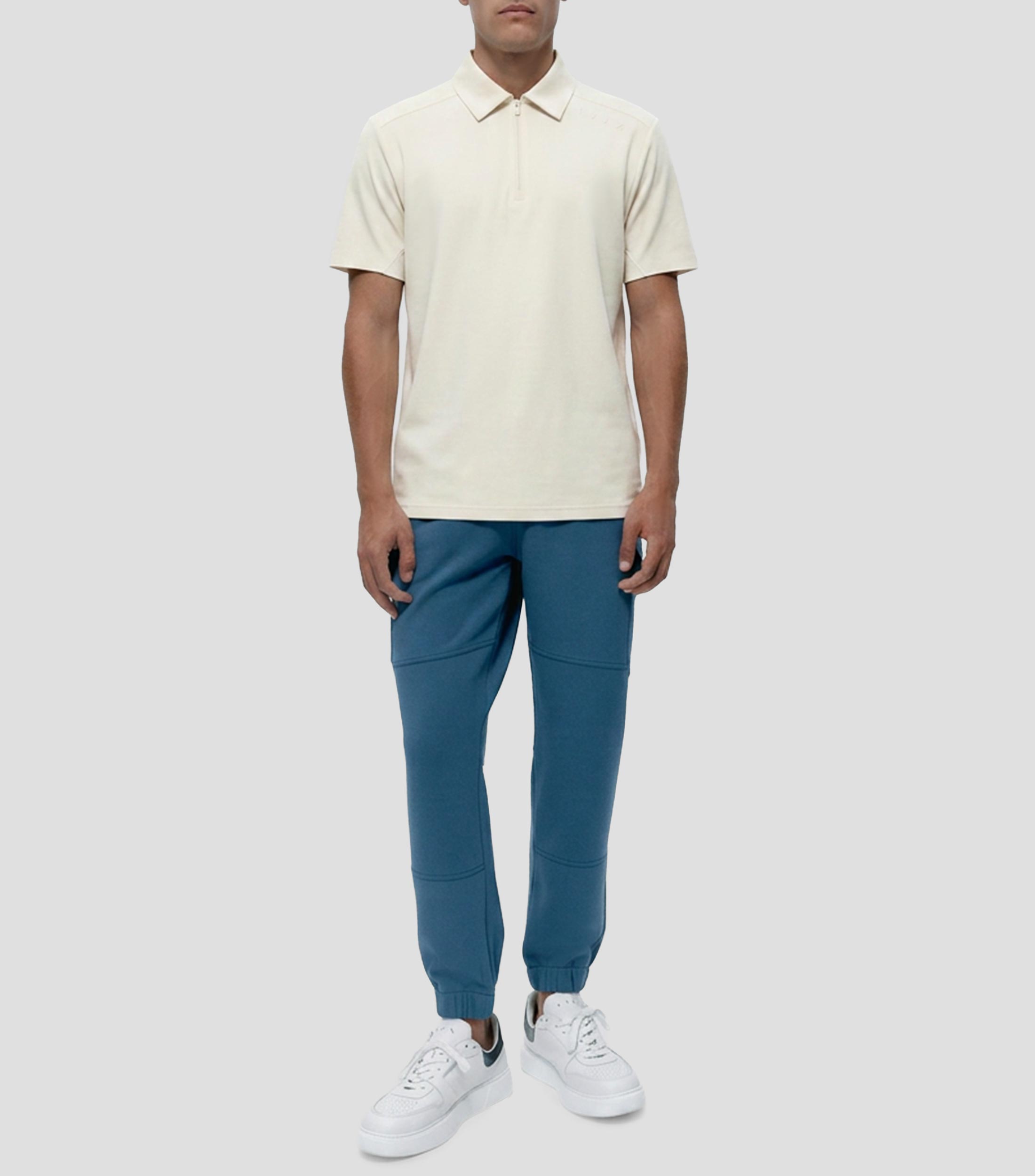 Playera tipo polo deportiva manga corta lisa Hombre