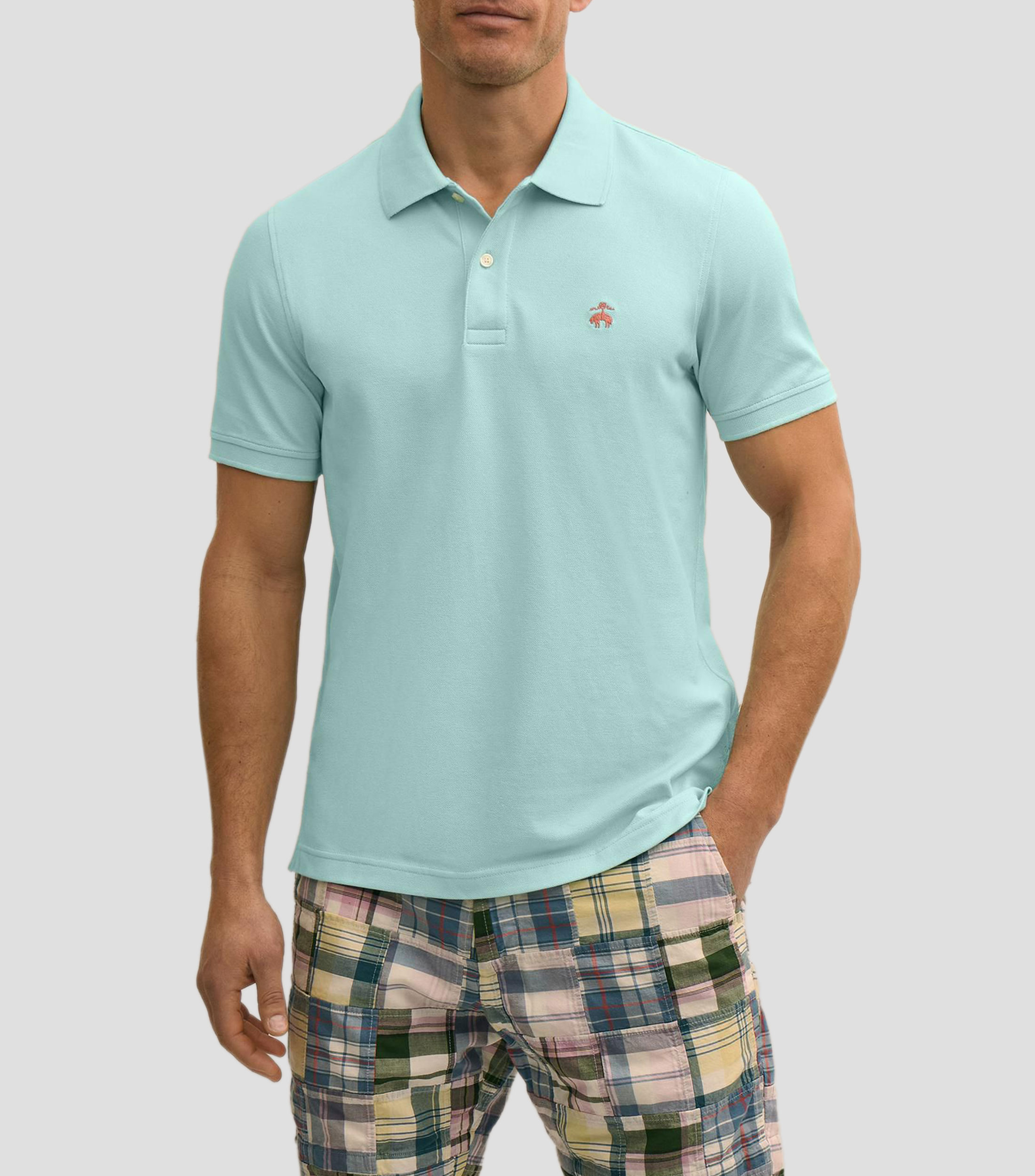 Playera tipo Polo manga corta liso Hombre