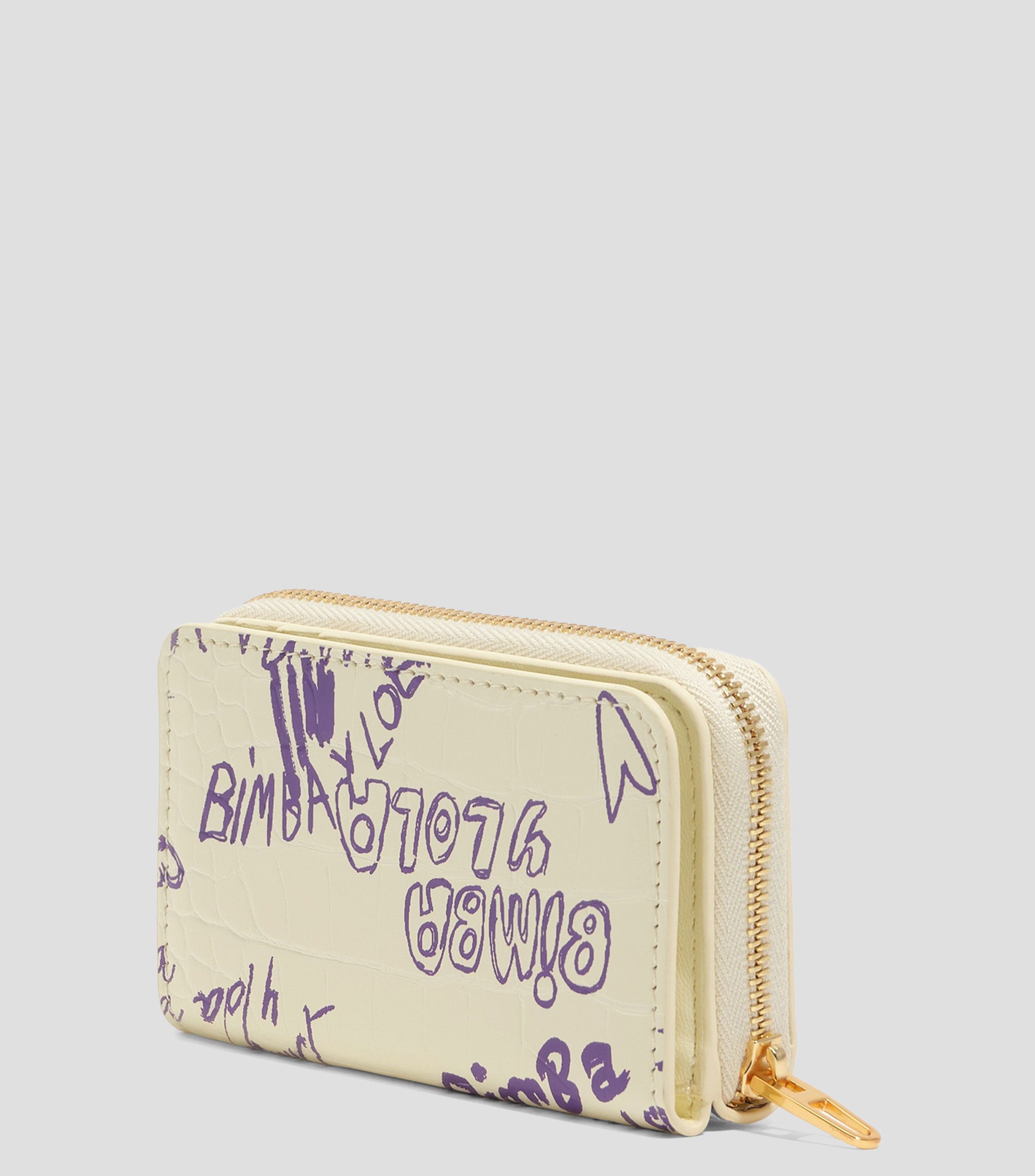Cartera con solapa Bimba logo amarillo púrpura Mujer