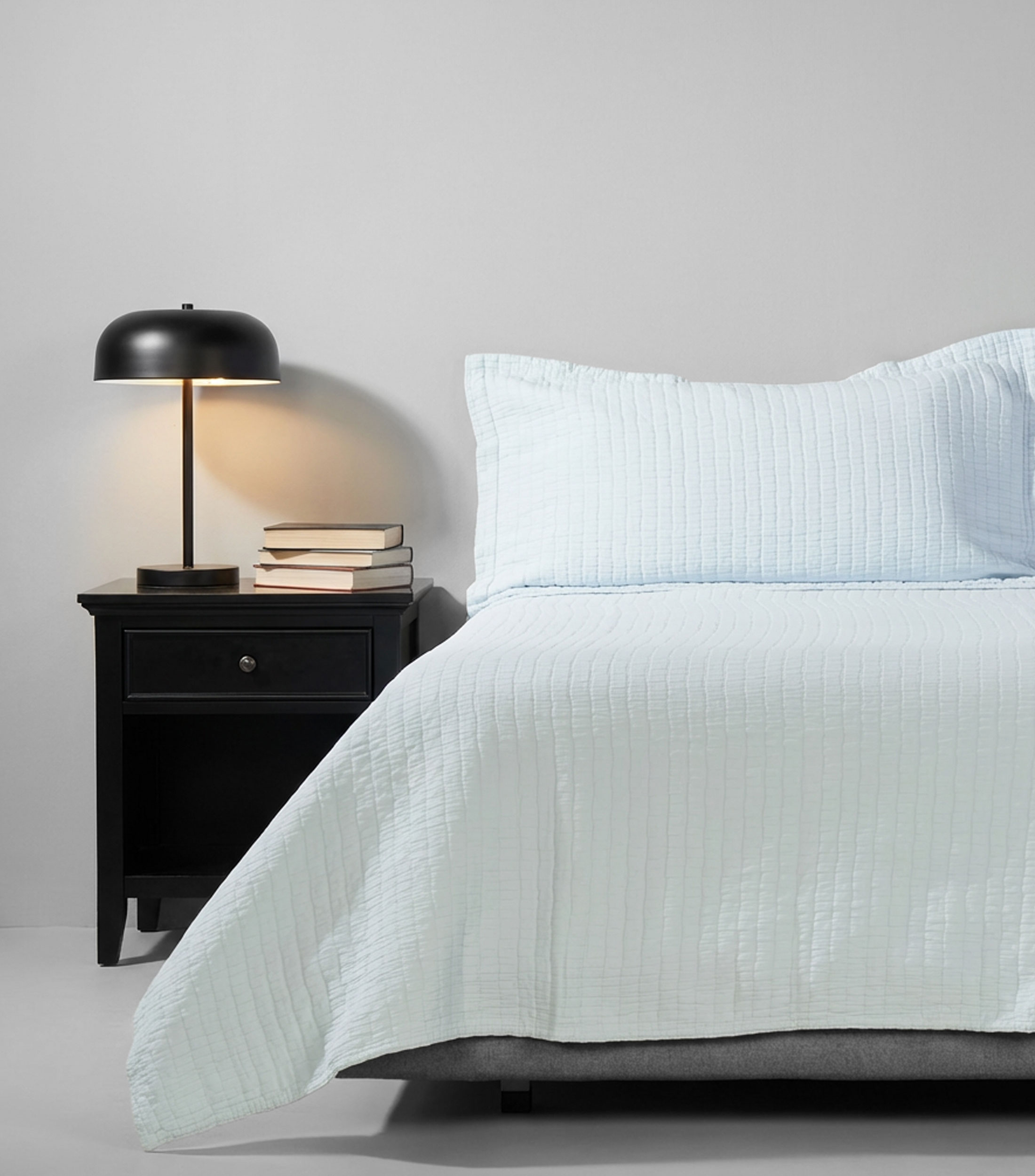 Funda para almohada King Size en algodón Minimal azul