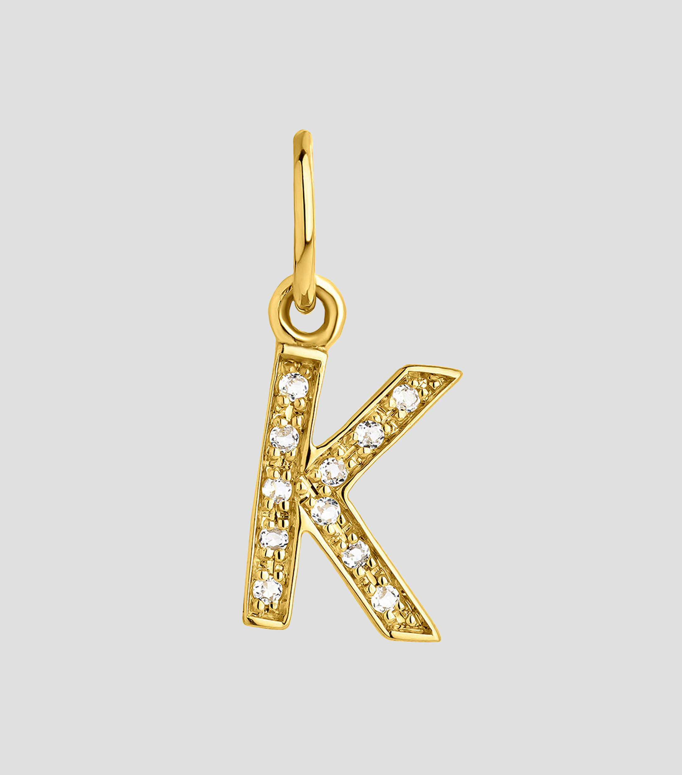 Dije en plata .925 ABC letra "K" Mujer