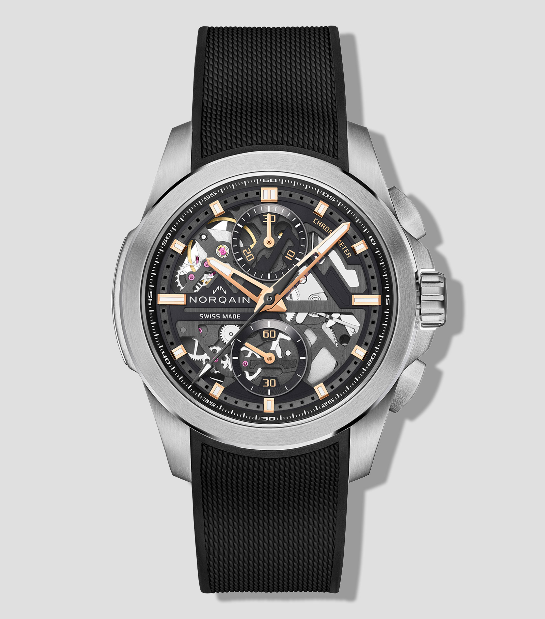 Reloj para Hombre Independence Skeleton Chrono Deportivo Plateado