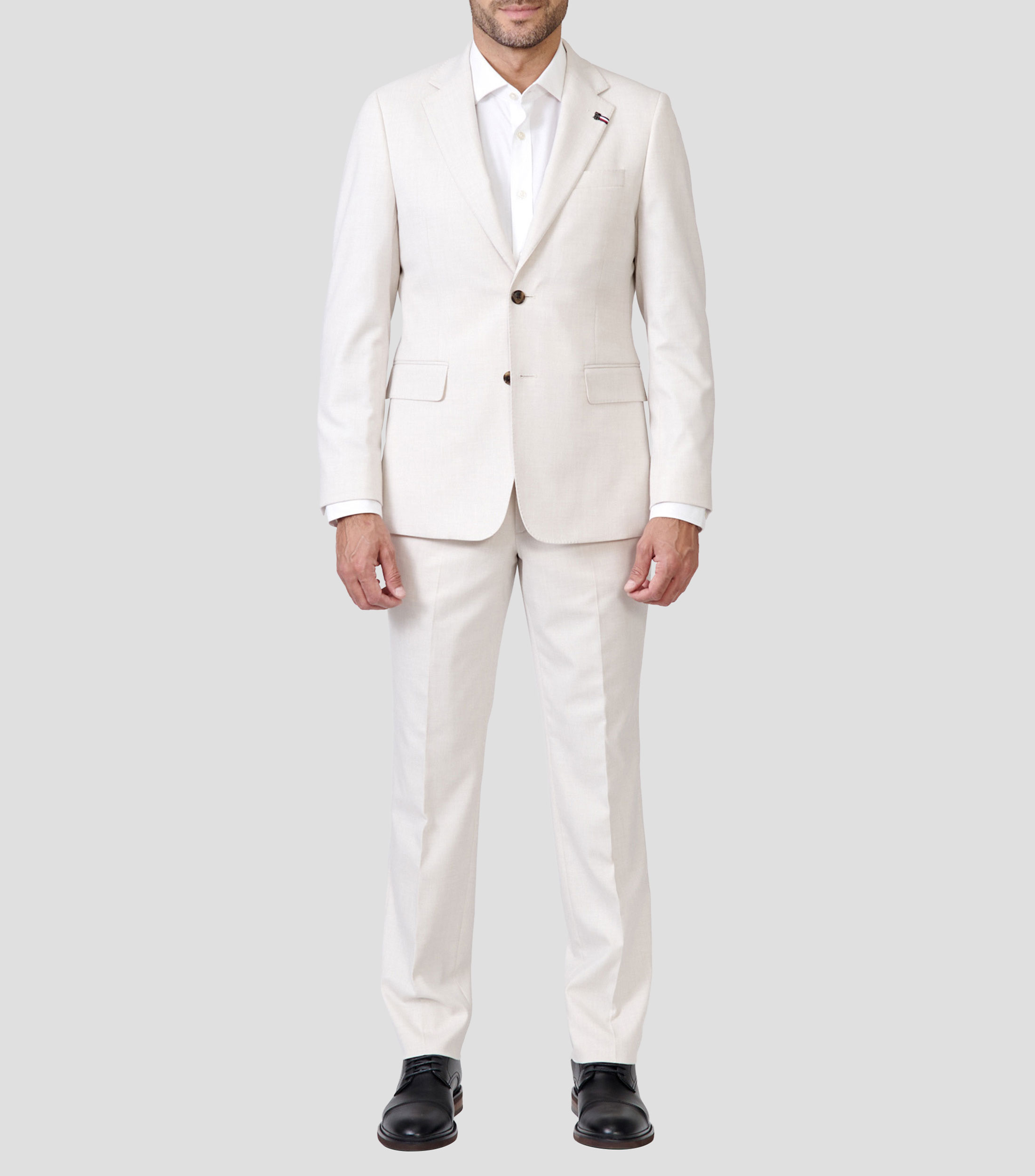 Traje de corte slim liso Hombre