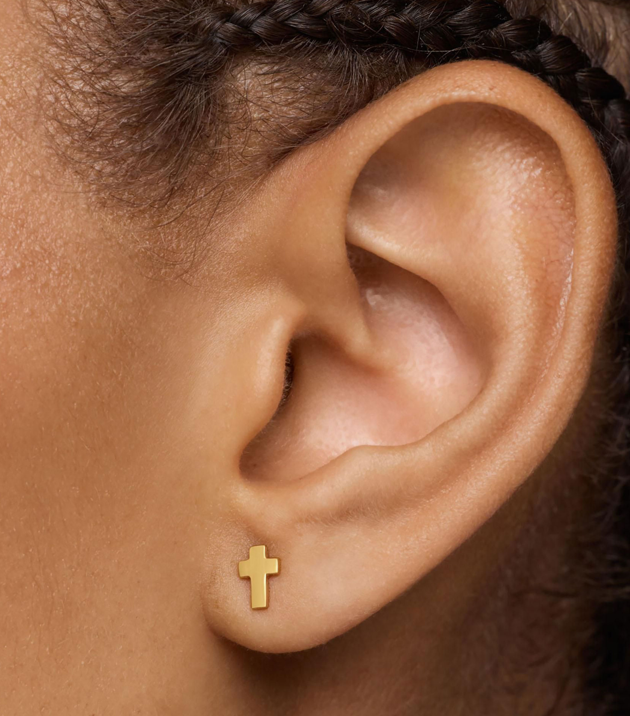 Aretes en plata .925 en foma de cruz Motivos Mujer