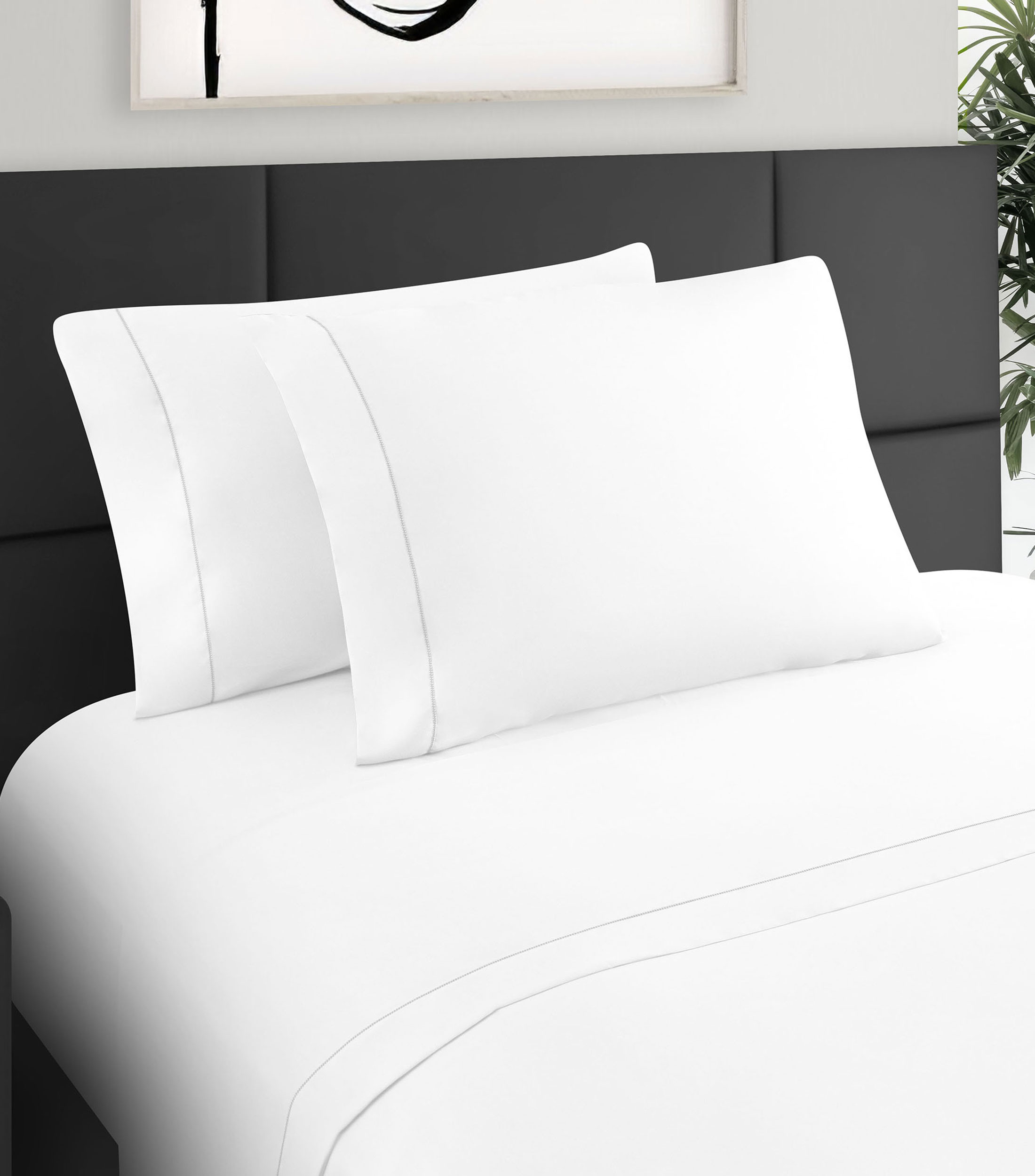 Juego de Sábanas King Size Magnolia, Blanco