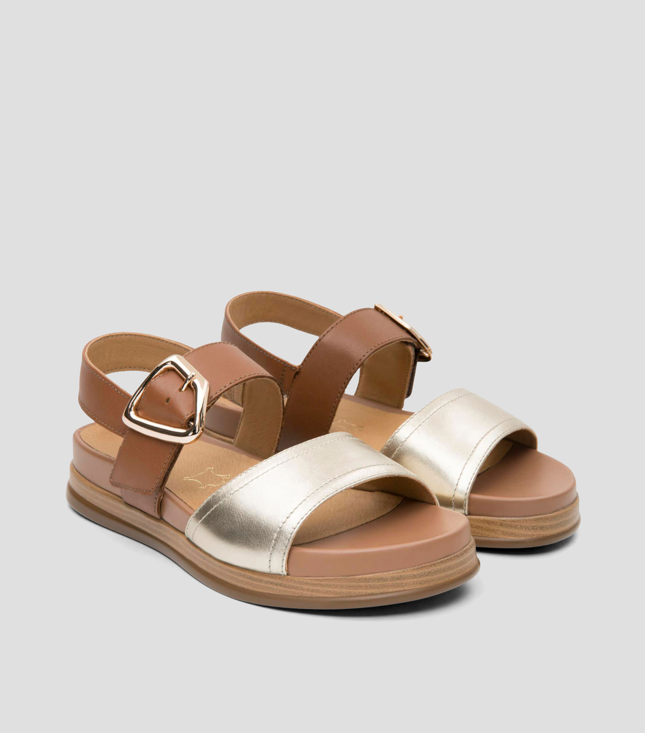 Sandalias planas con plataforma Débora Mujer
