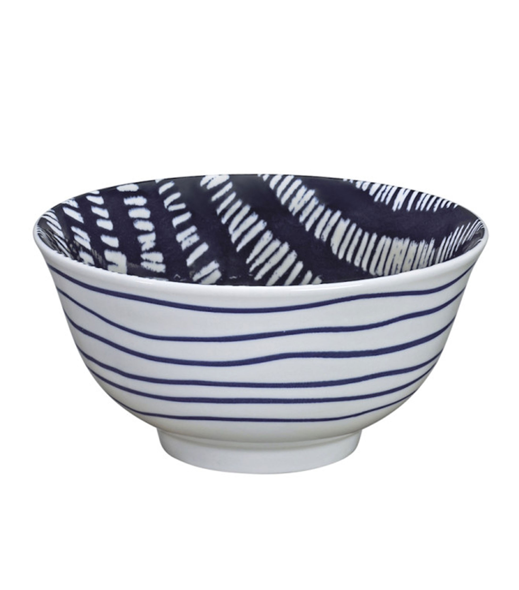 Bowl a rayas en porcelana