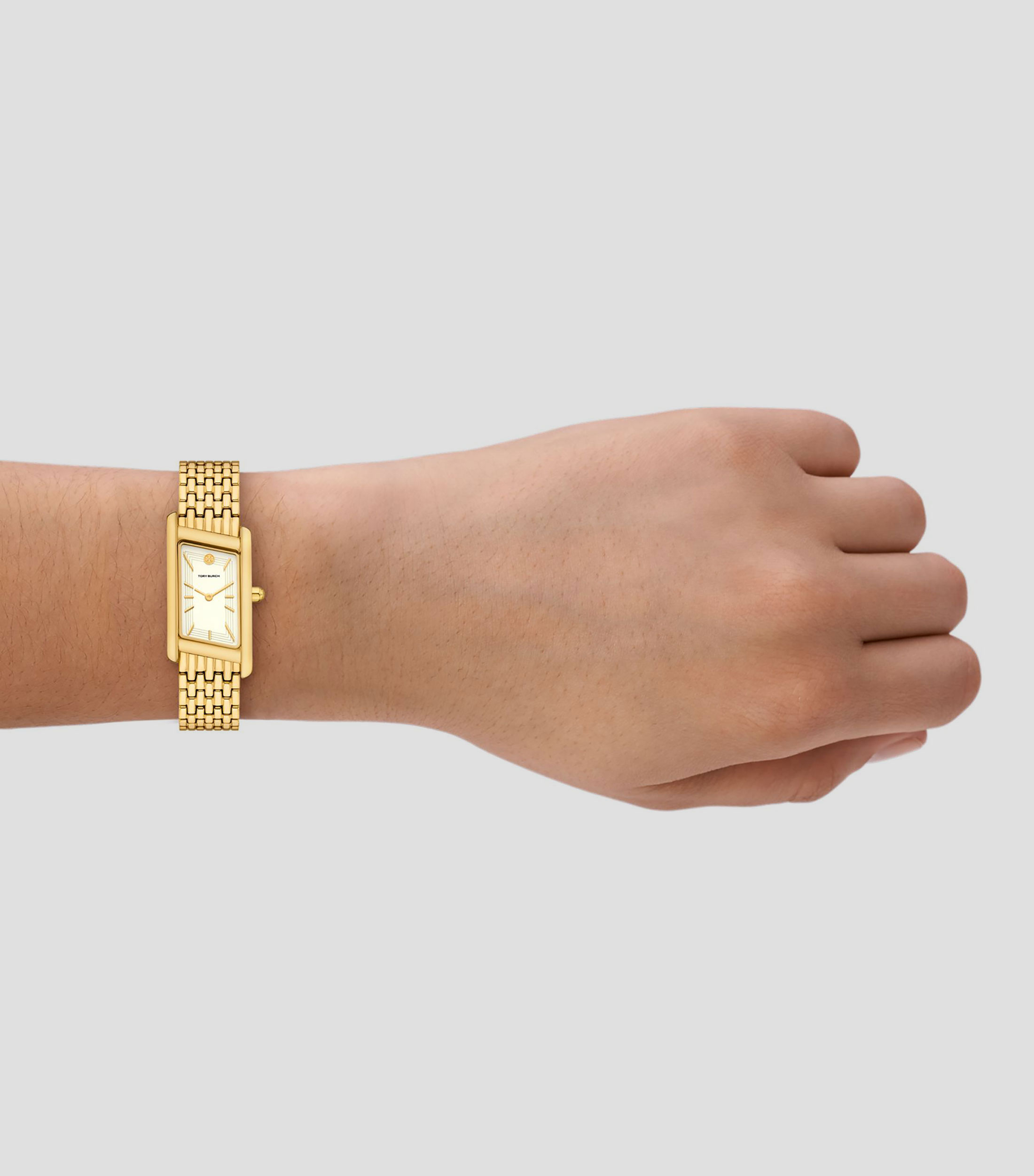 Reloj para Mujer Eleanor Angled, Dorado, Crema
