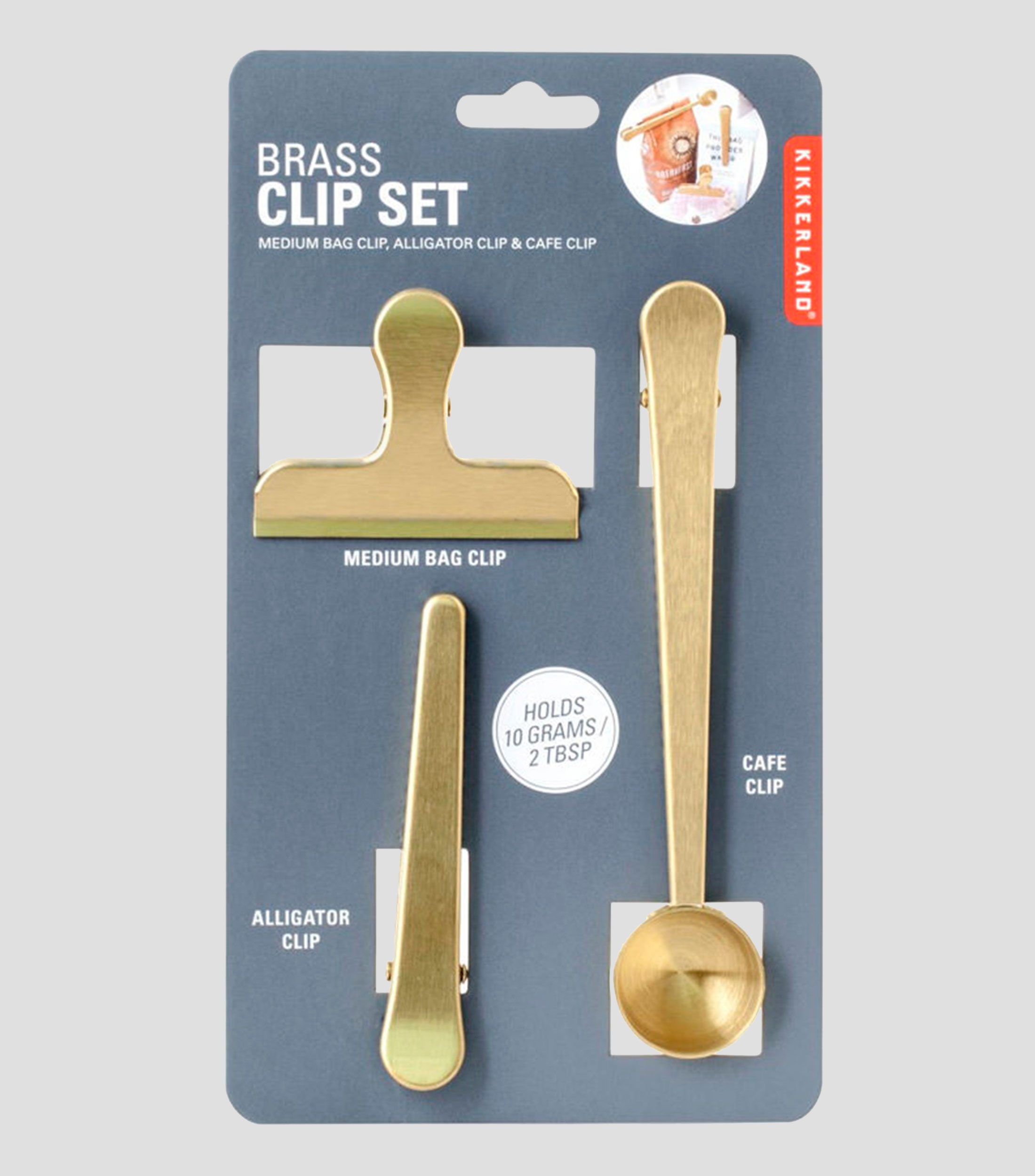 Set 3 Sujetadores para Bolsas en acero inoxidable