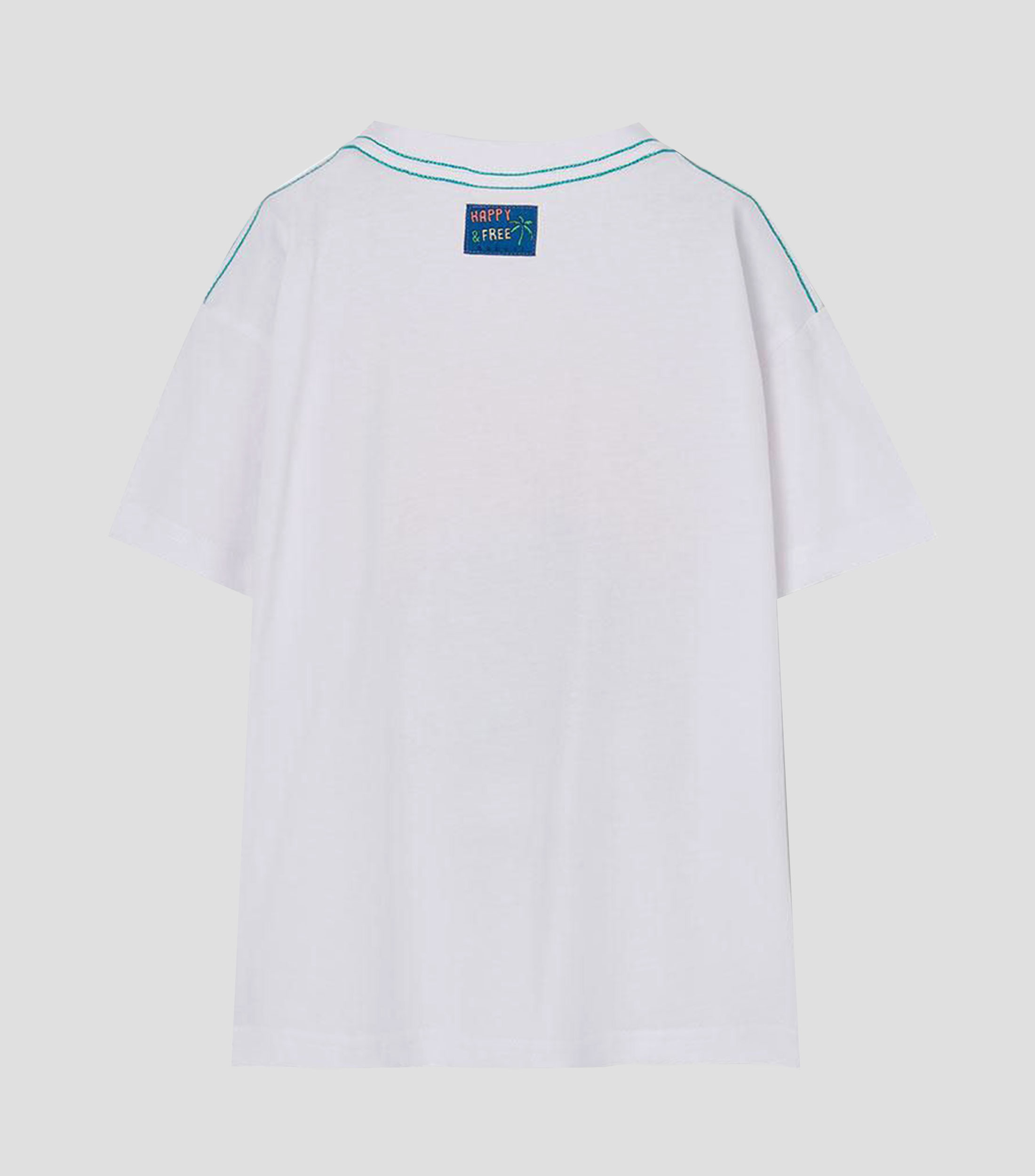 Playera cuello redondo manga corta estampada Niño