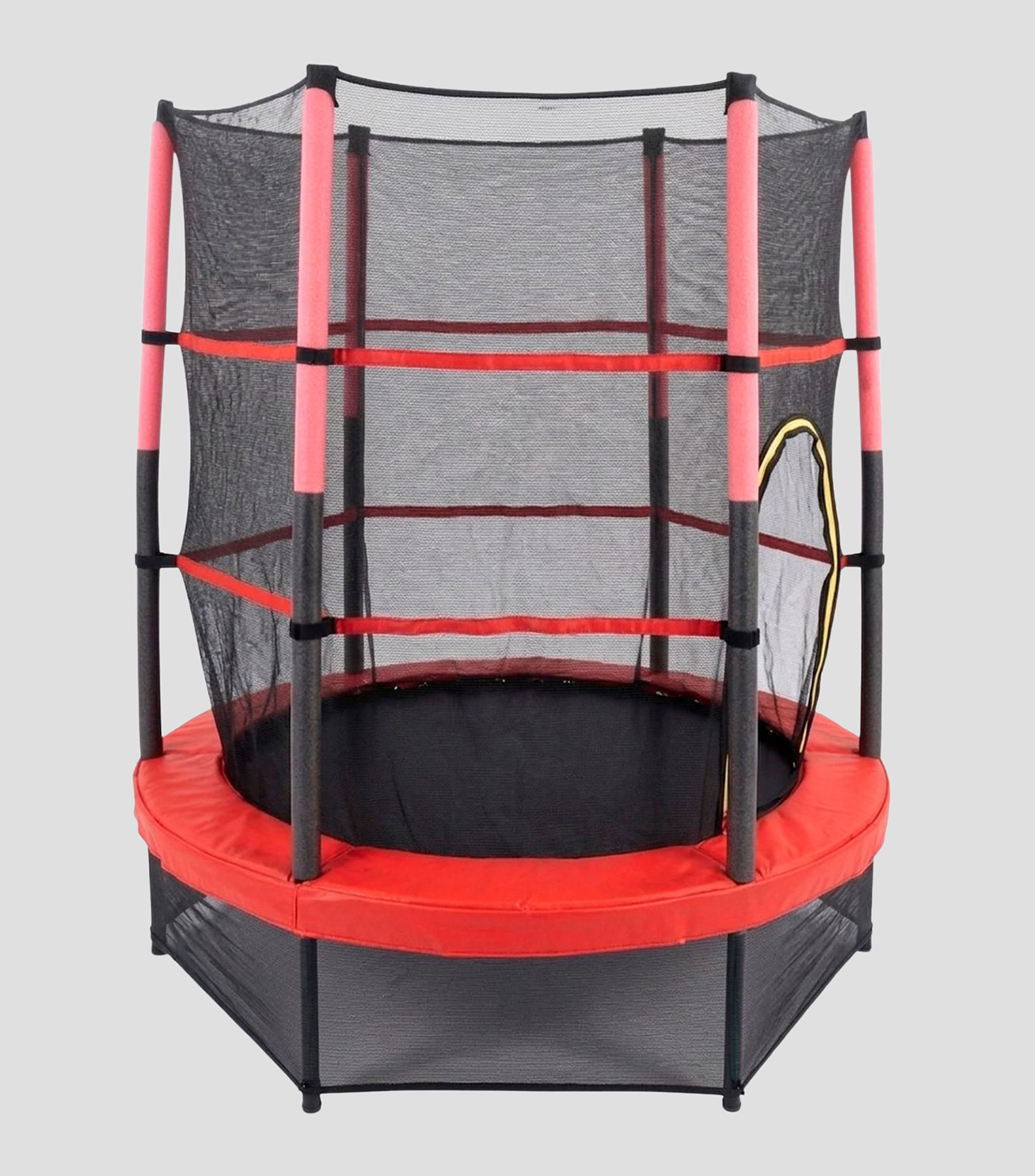 Trampolín con malla protectora