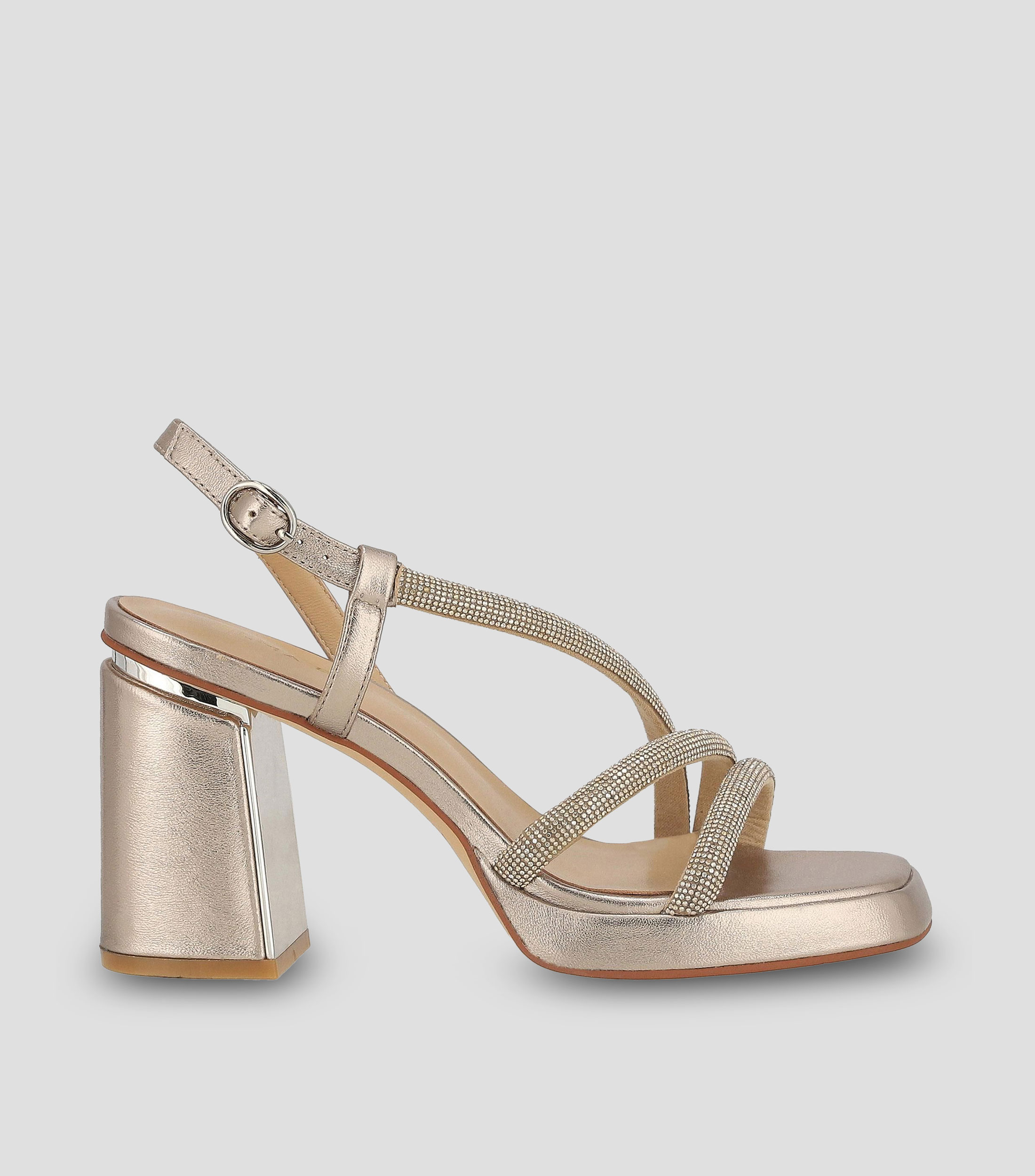 Sandalias con Tacón Cuadrado de 10 cm Mujer