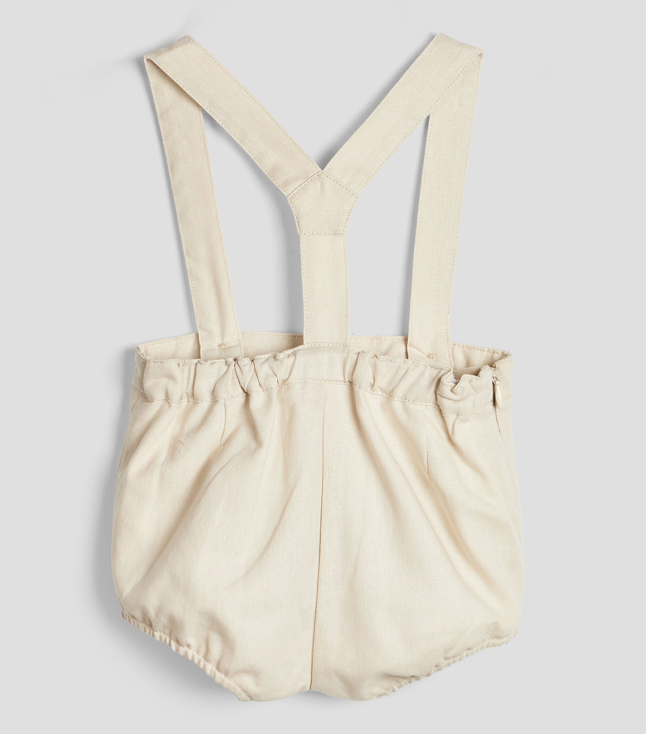 Short liso con tirantes Bebé