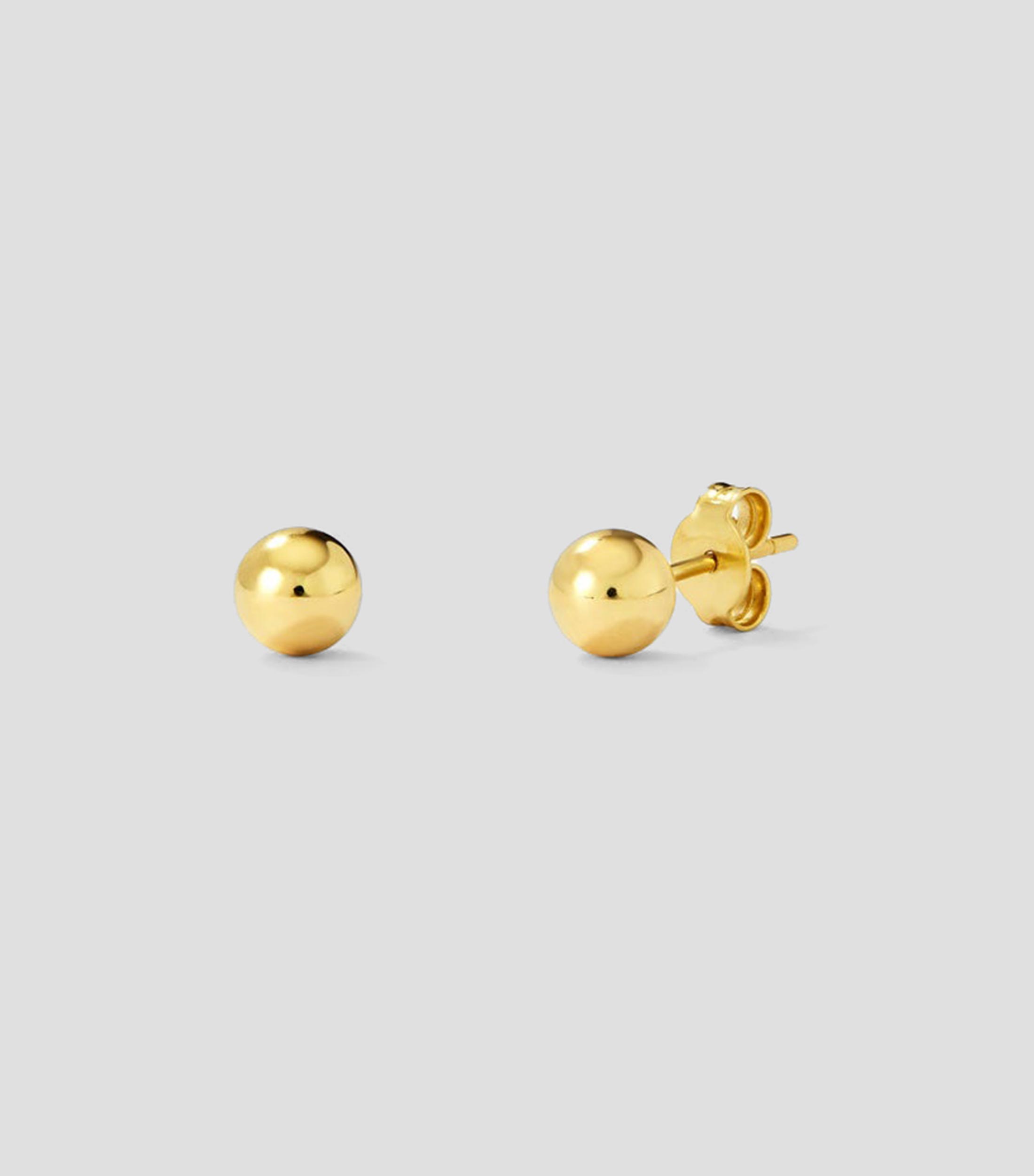 Pendientes boton Idalia en oro amarillo 18 Kilates Mujer