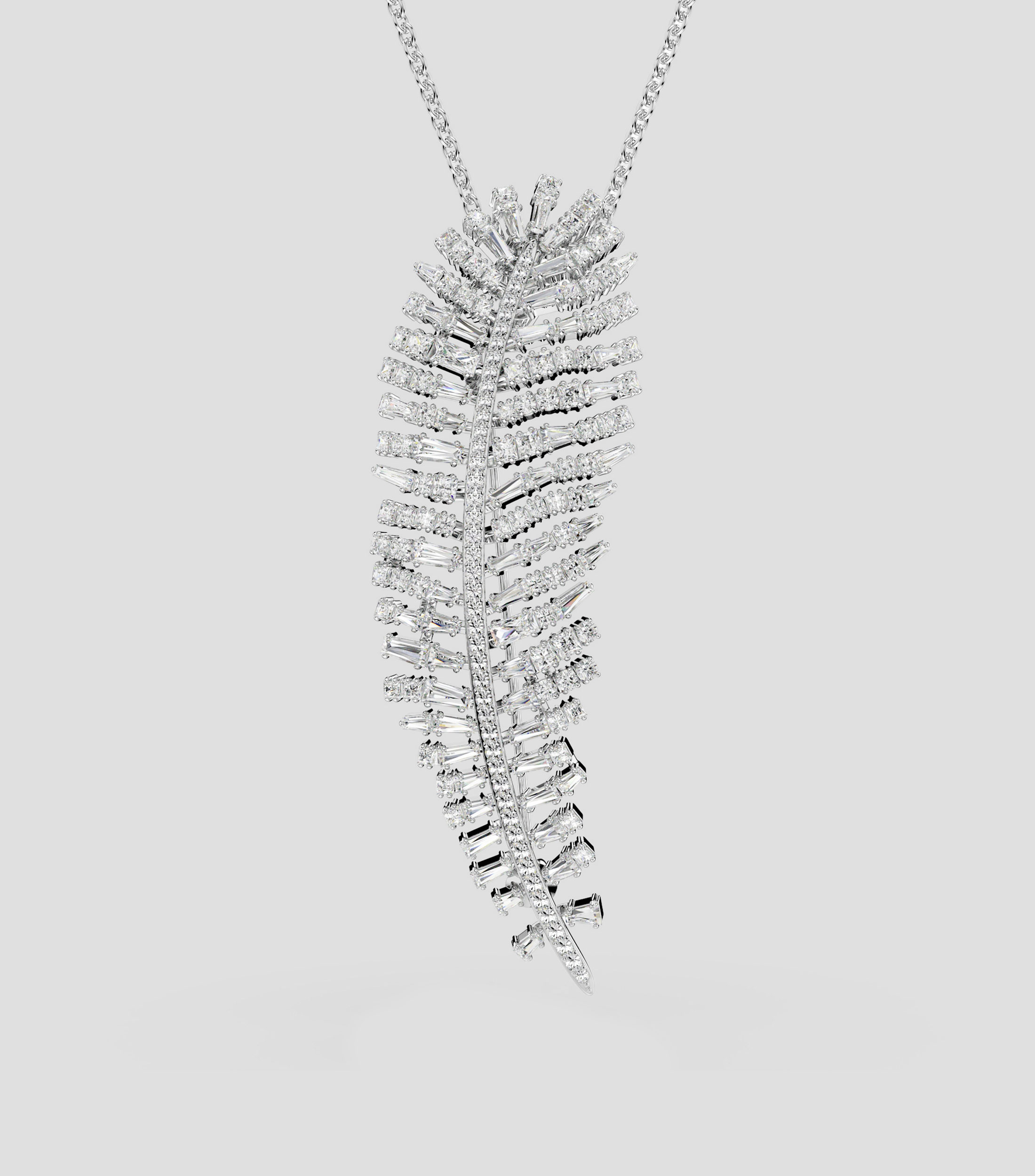 Collar con dije de pluma alargada Vienna Mujer