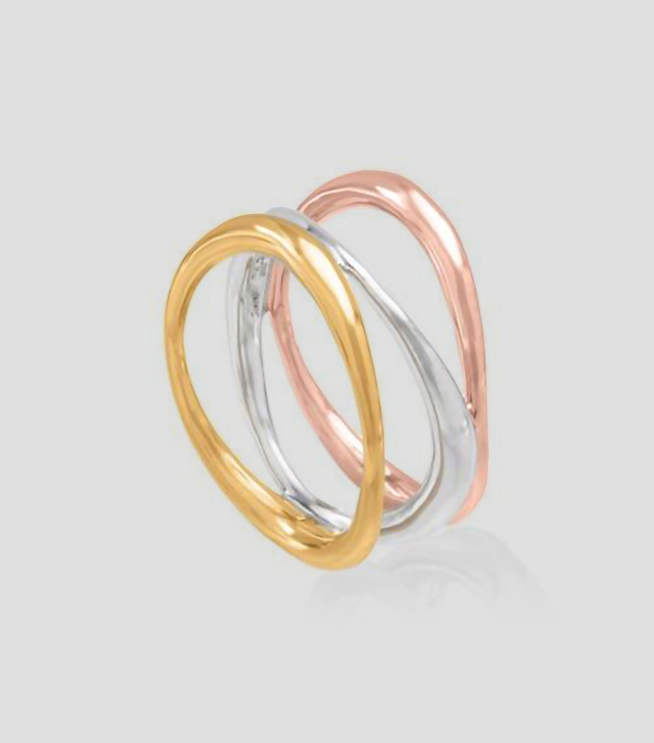 Anillo en Plata Vaivén Tricolor Mujer