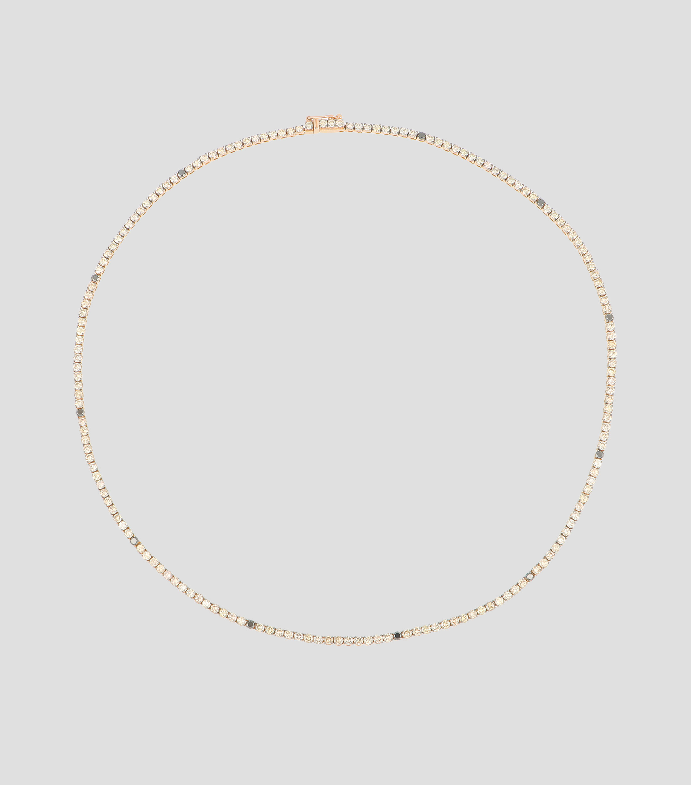 Gargantilla en oro amarillo de 14 kilates con diamantes Mujer